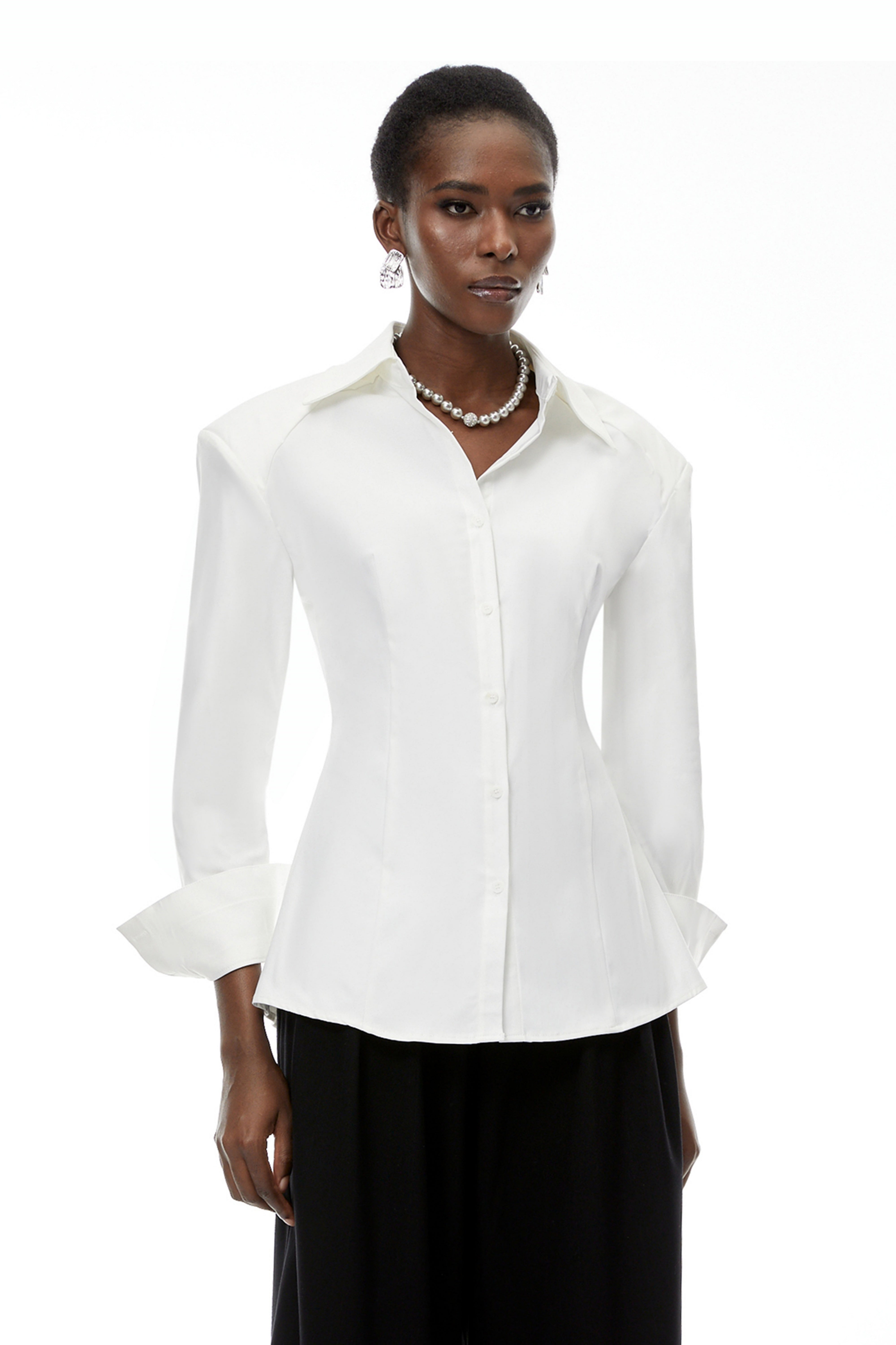 Brooke White Hemd mit Knöpfen