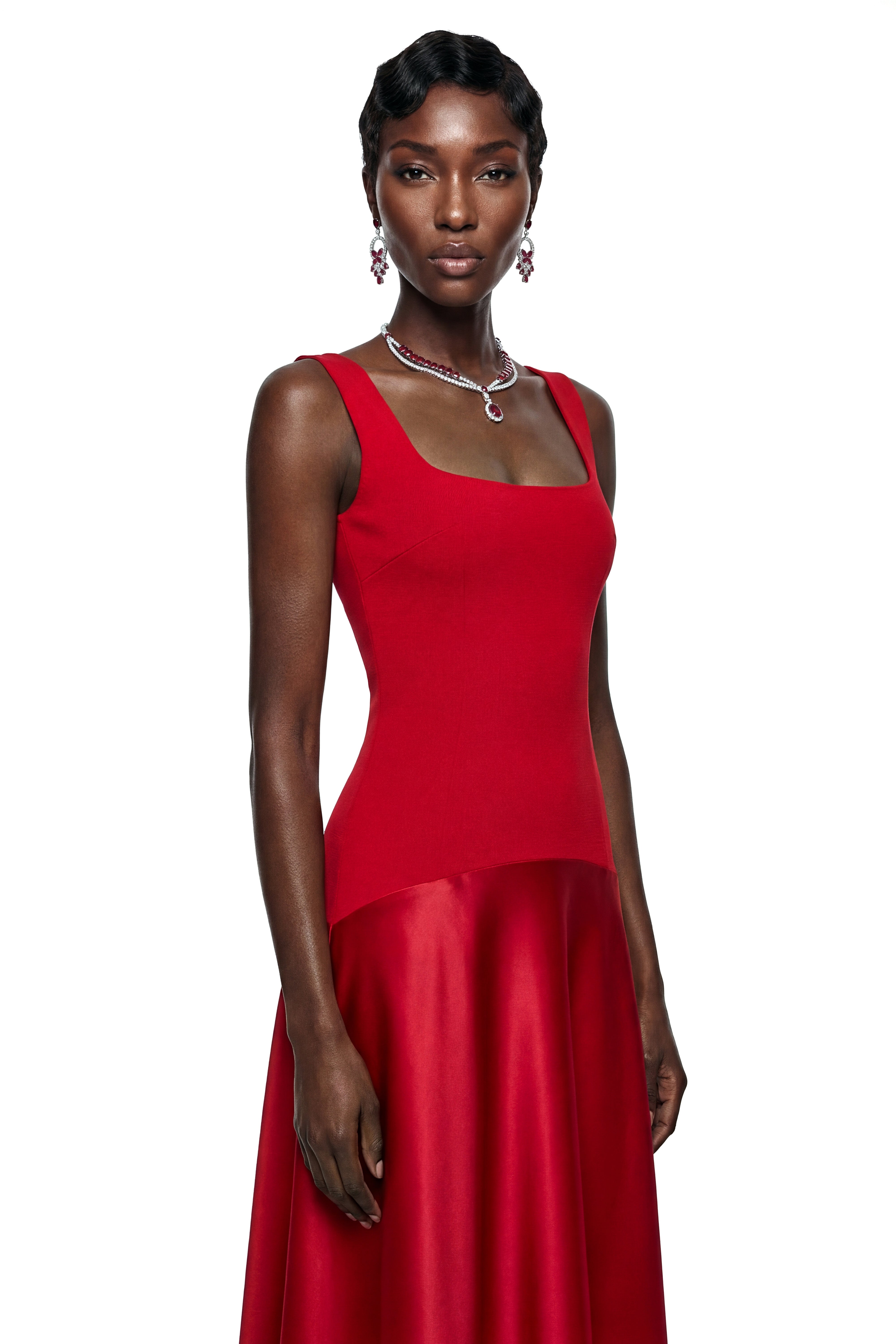 Brynja – Ärmelloses Maxikleid mit rundem Ausschnitt