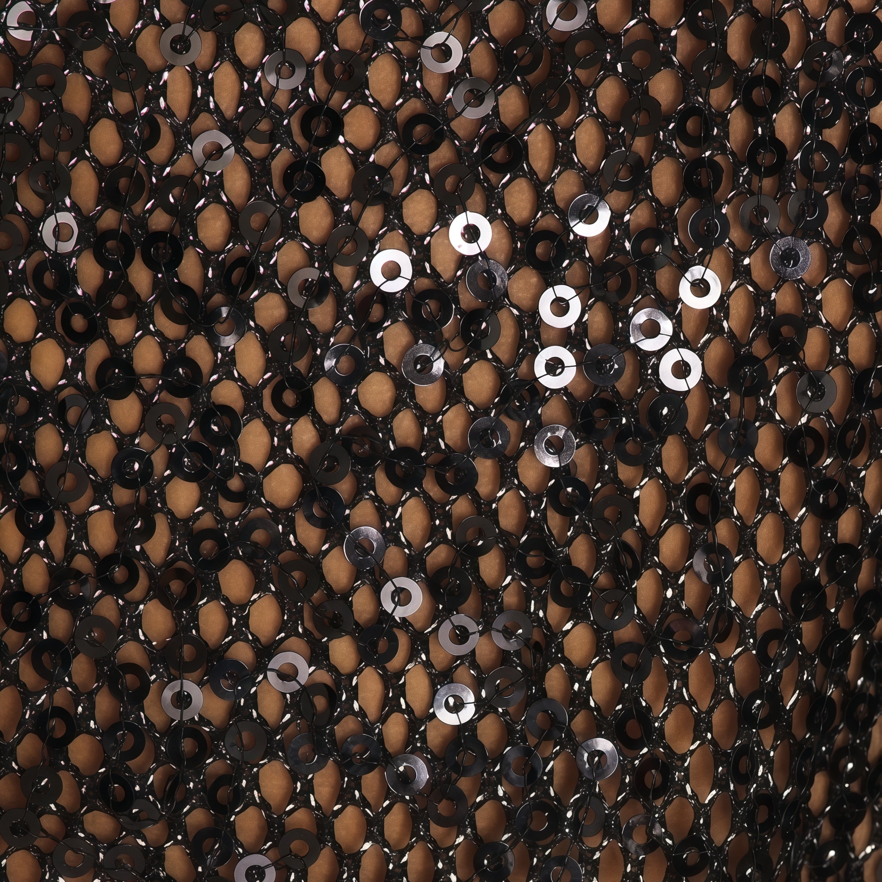 Saskia Black Twisted Sequined Bodycon Mini Dress