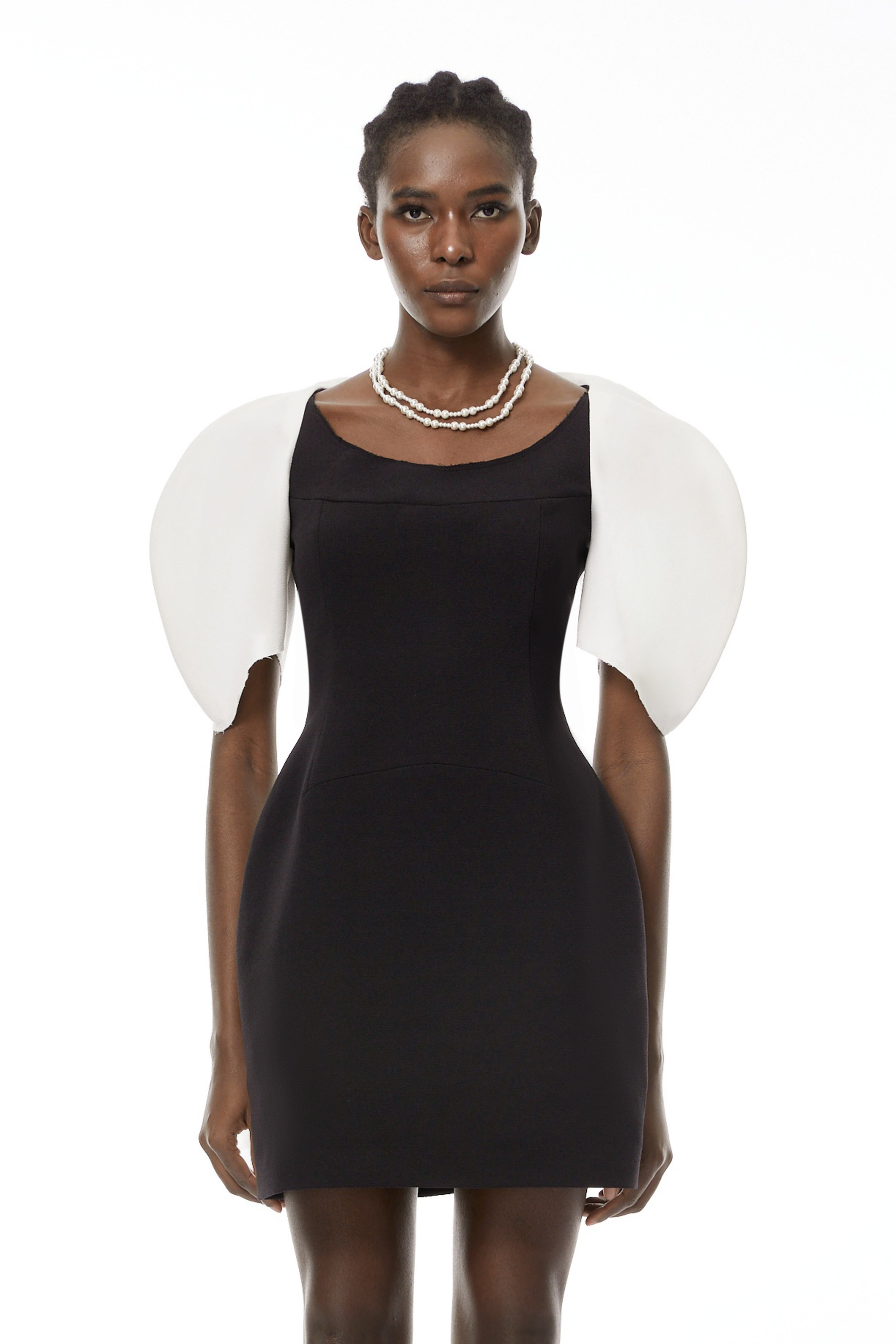 Catalina Schwarzes Mini-Kleid mit Farbblock-Design