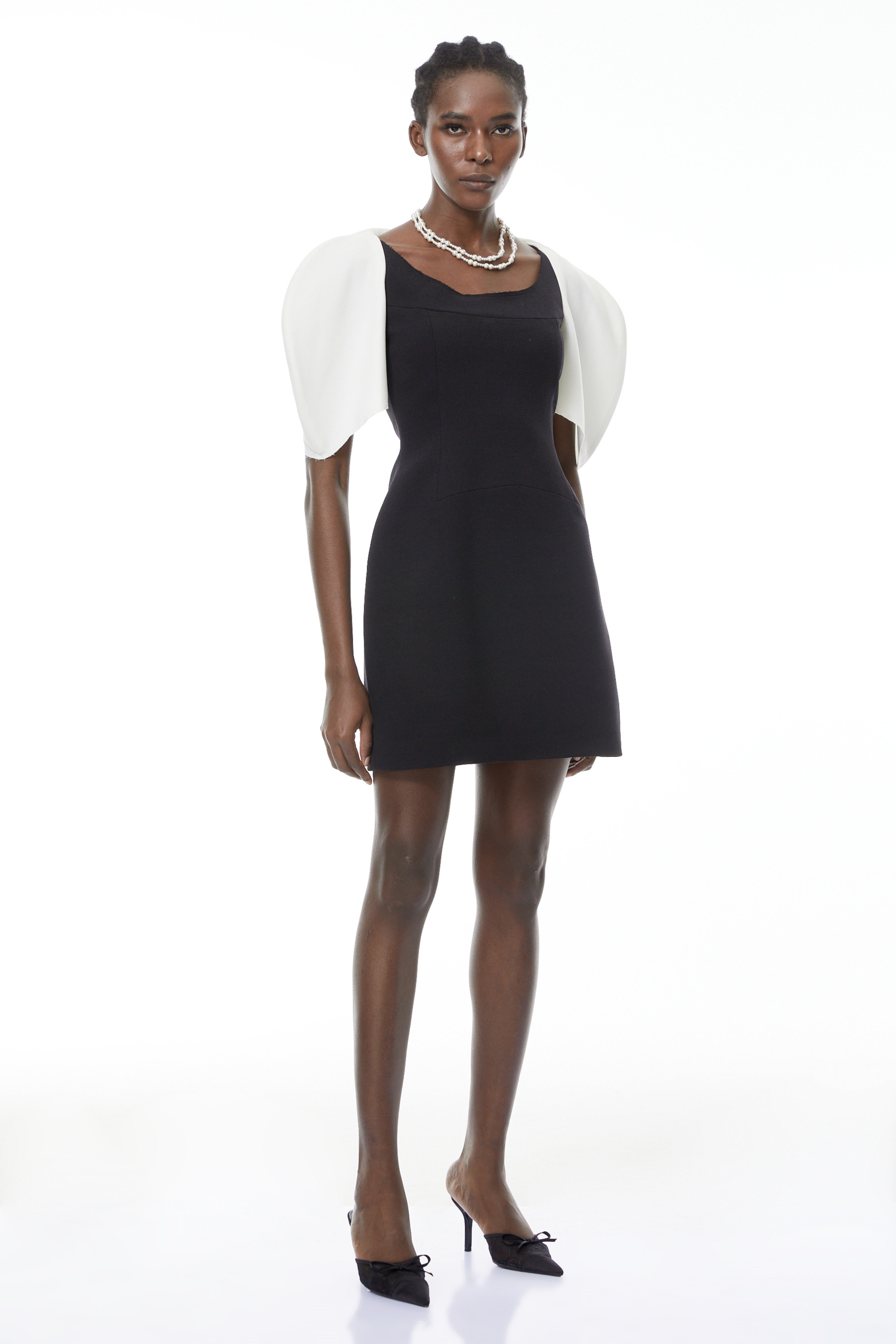 Catalina Schwarzes Mini-Kleid mit Farbblock-Design