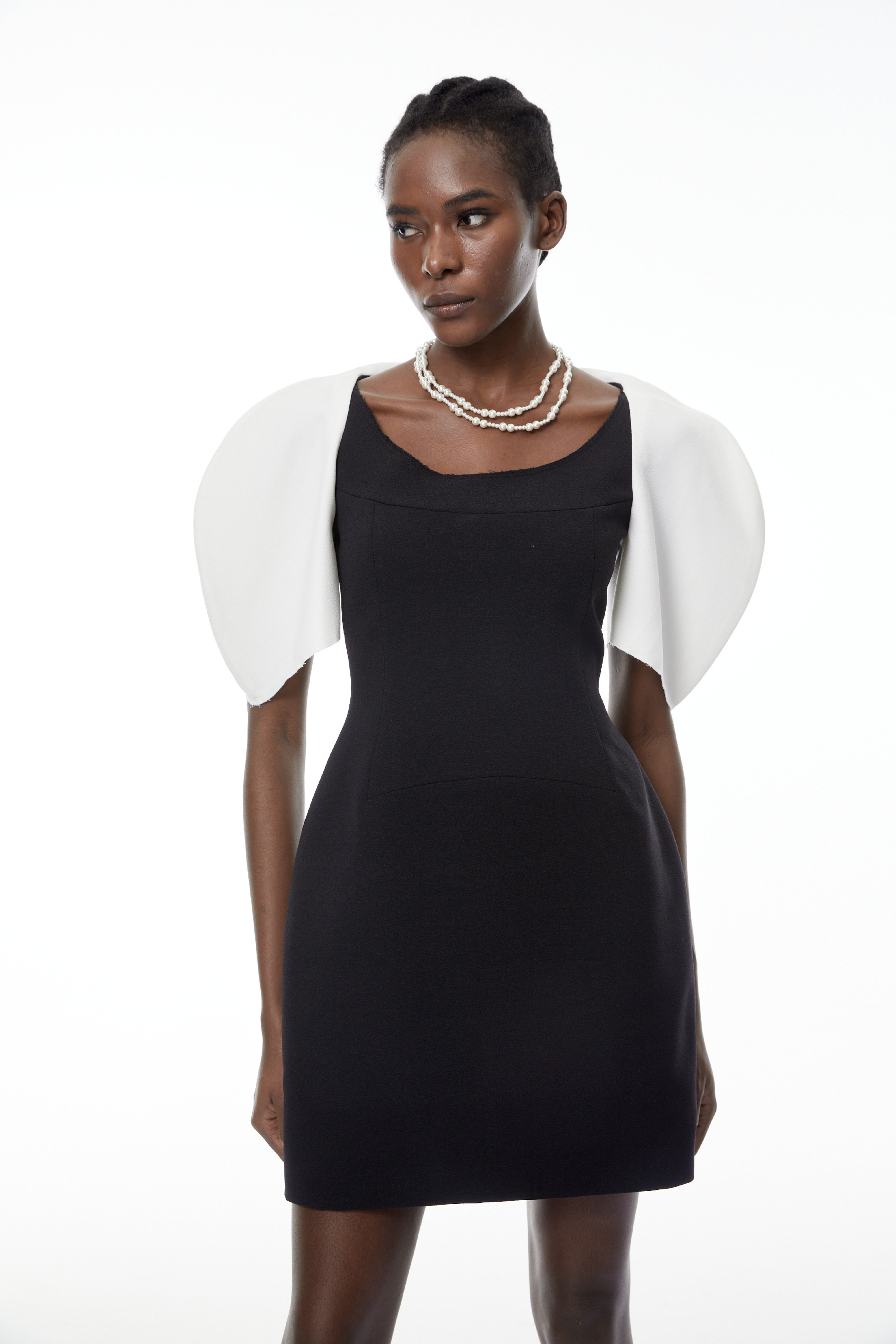 Catalina Schwarzes Mini-Kleid mit Farbblock-Design