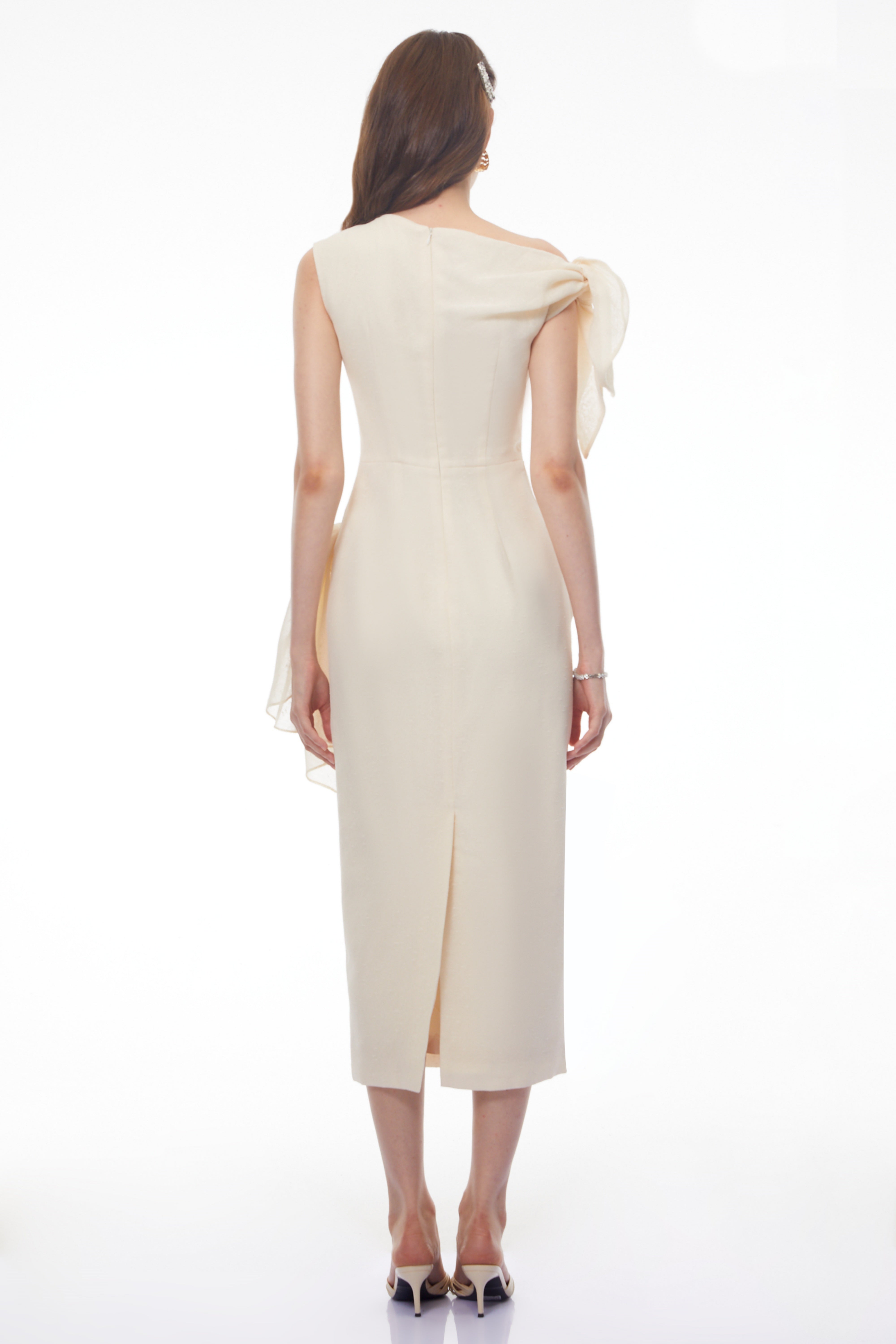 Catalina White Sleeveless Oversized Midi Dress