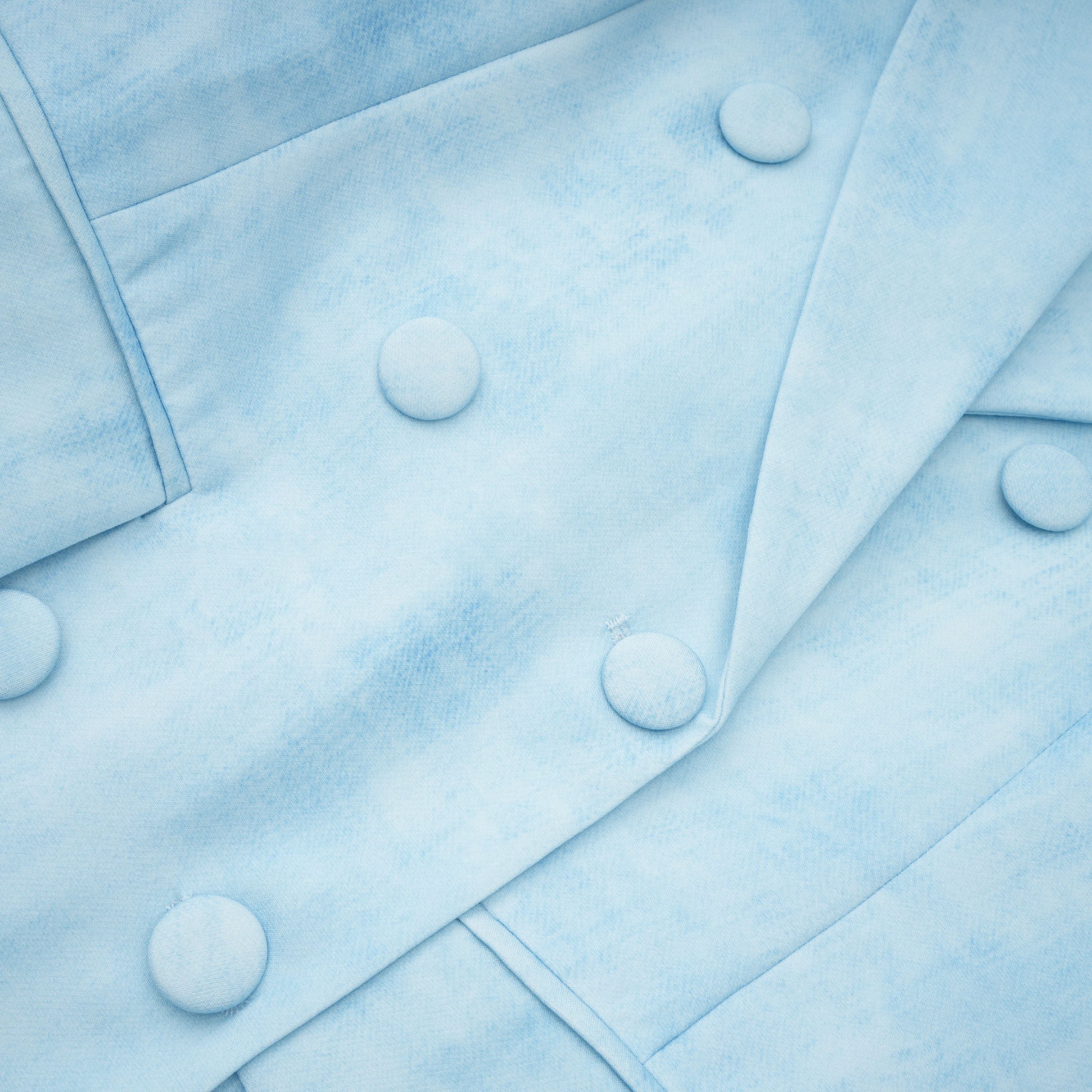 Célestine Blue Double-Breasted Blazer & Shorts Set