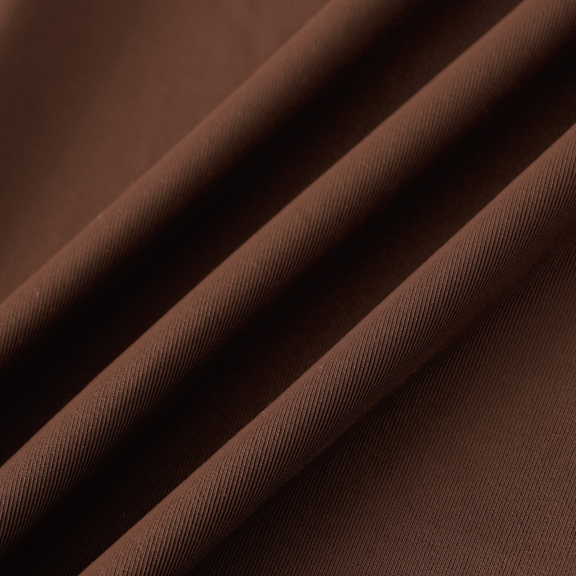 Brown turtleneck long-sleeved midi dress with a ruched skirt