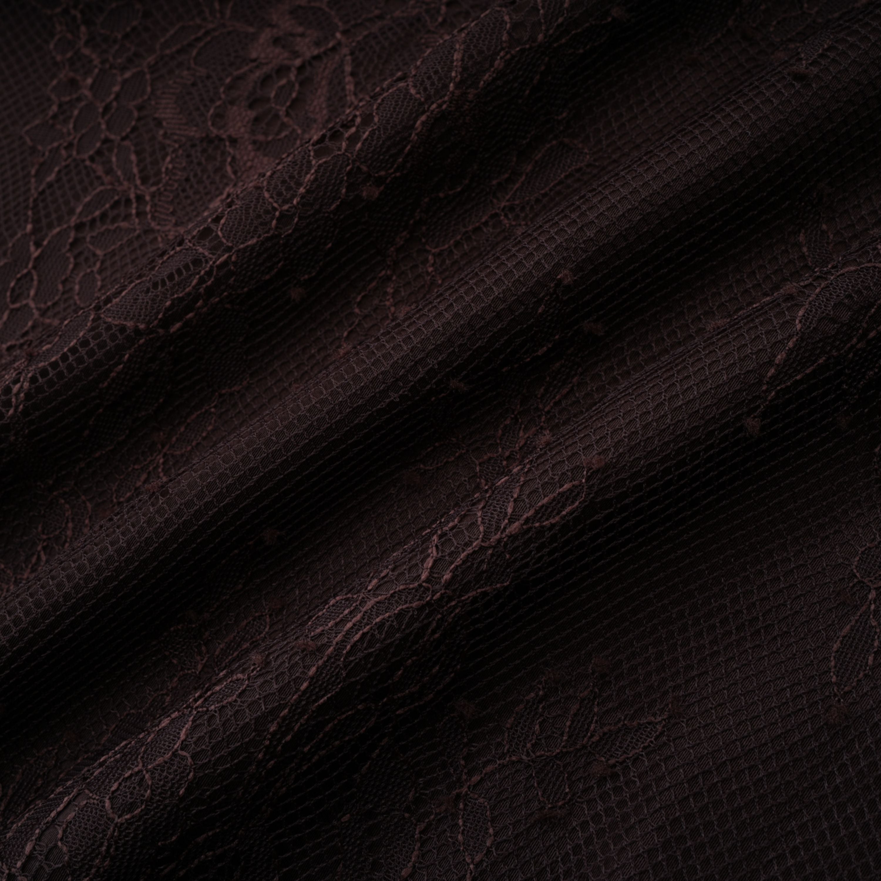 Christa Brown Floral Lace Maxi Dress with Cape (Final Sale-US Only)