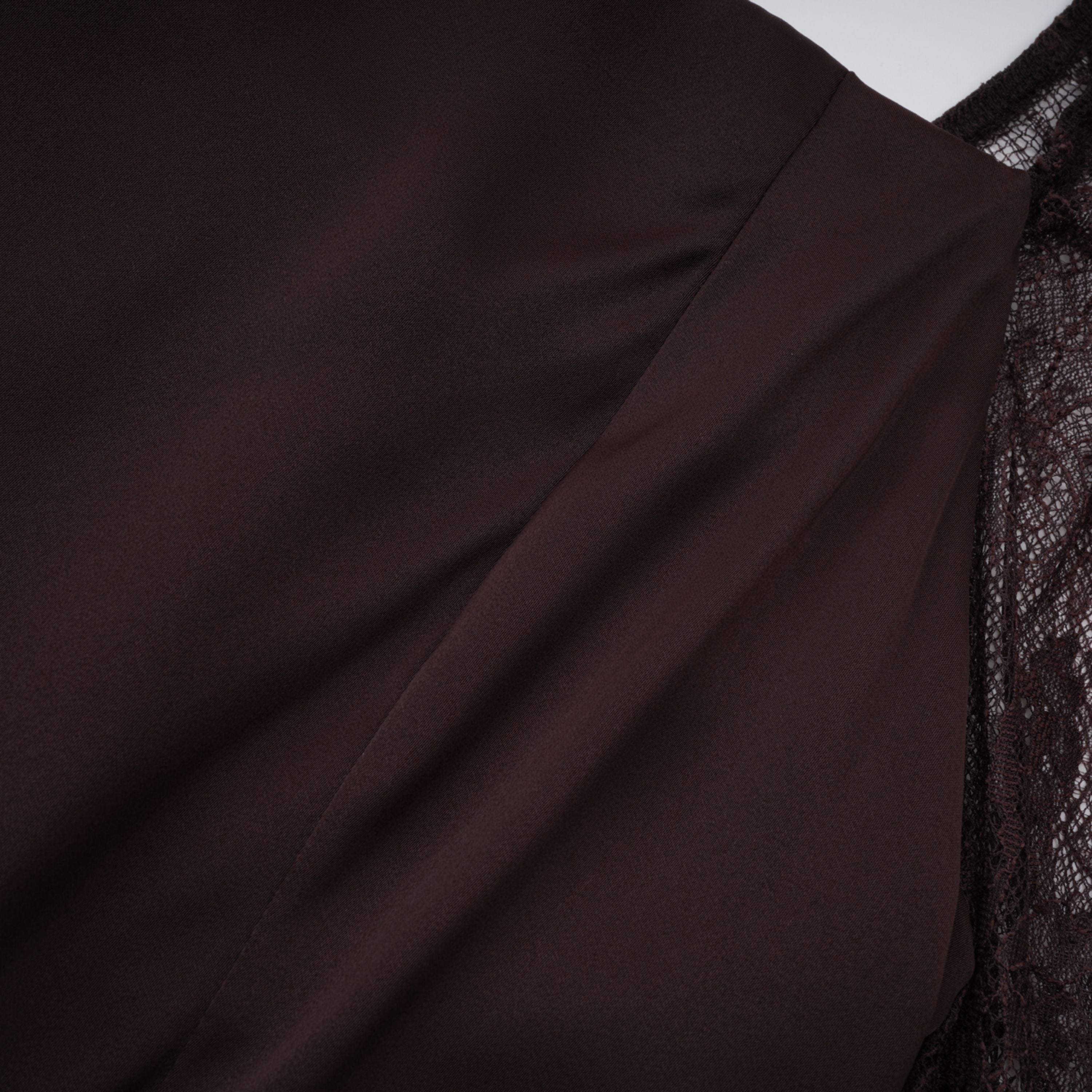Christa Brown Floral Lace Maxi Dress with Cape (Final Sale-US Only)