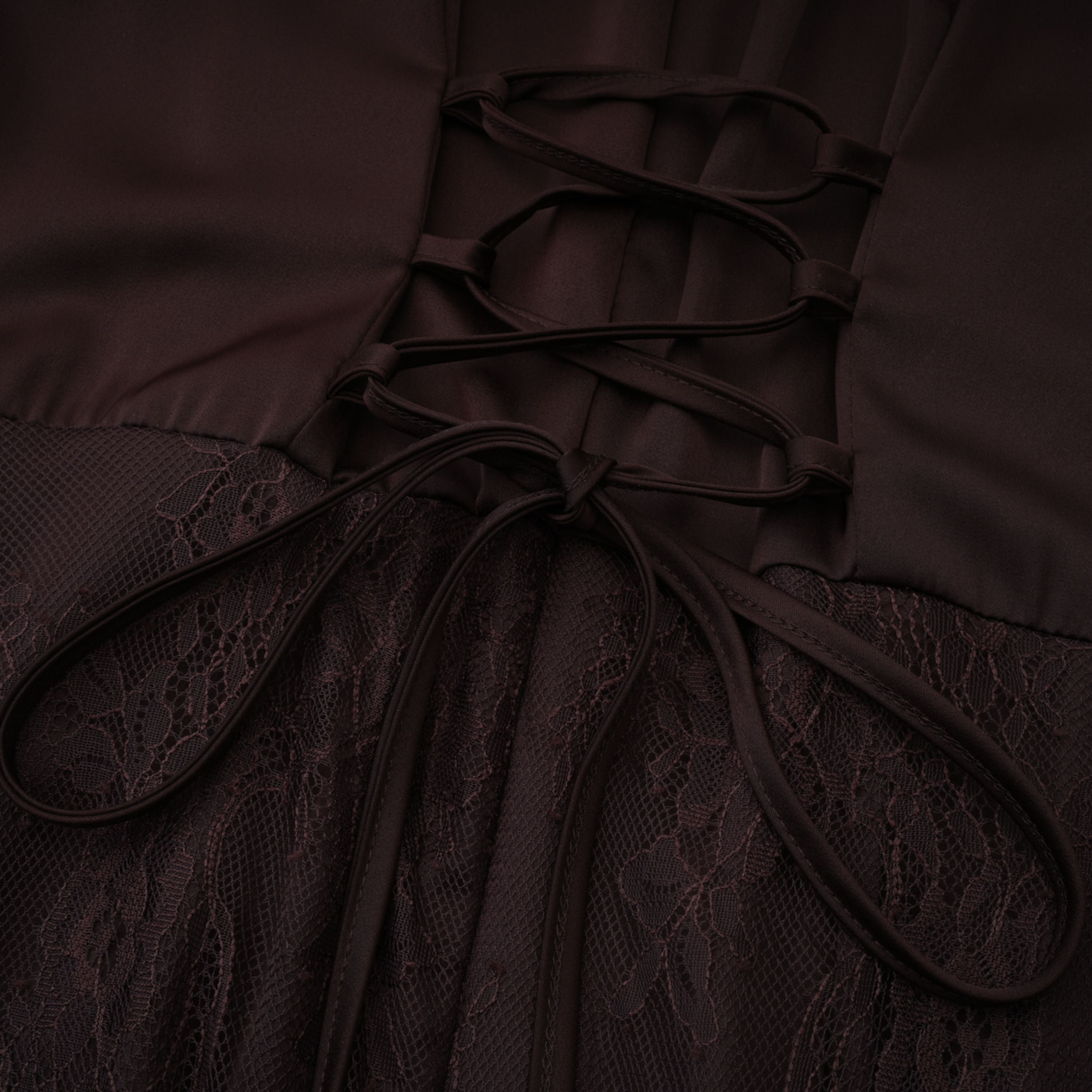 Christa Brown Floral Lace Maxi Dress with Cape (Final Sale-US Only)