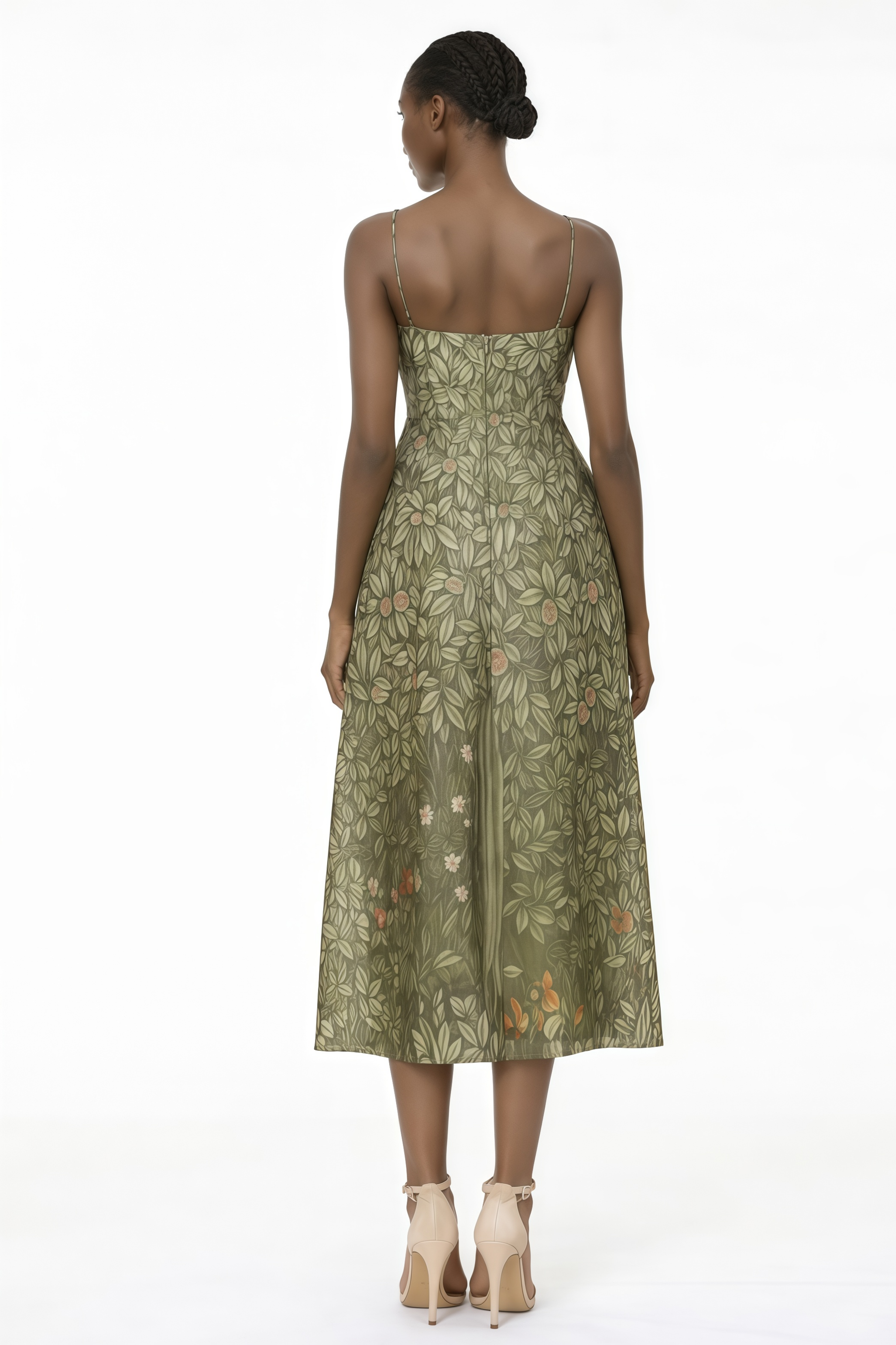Claudia Green Jungle Print Midi Dress