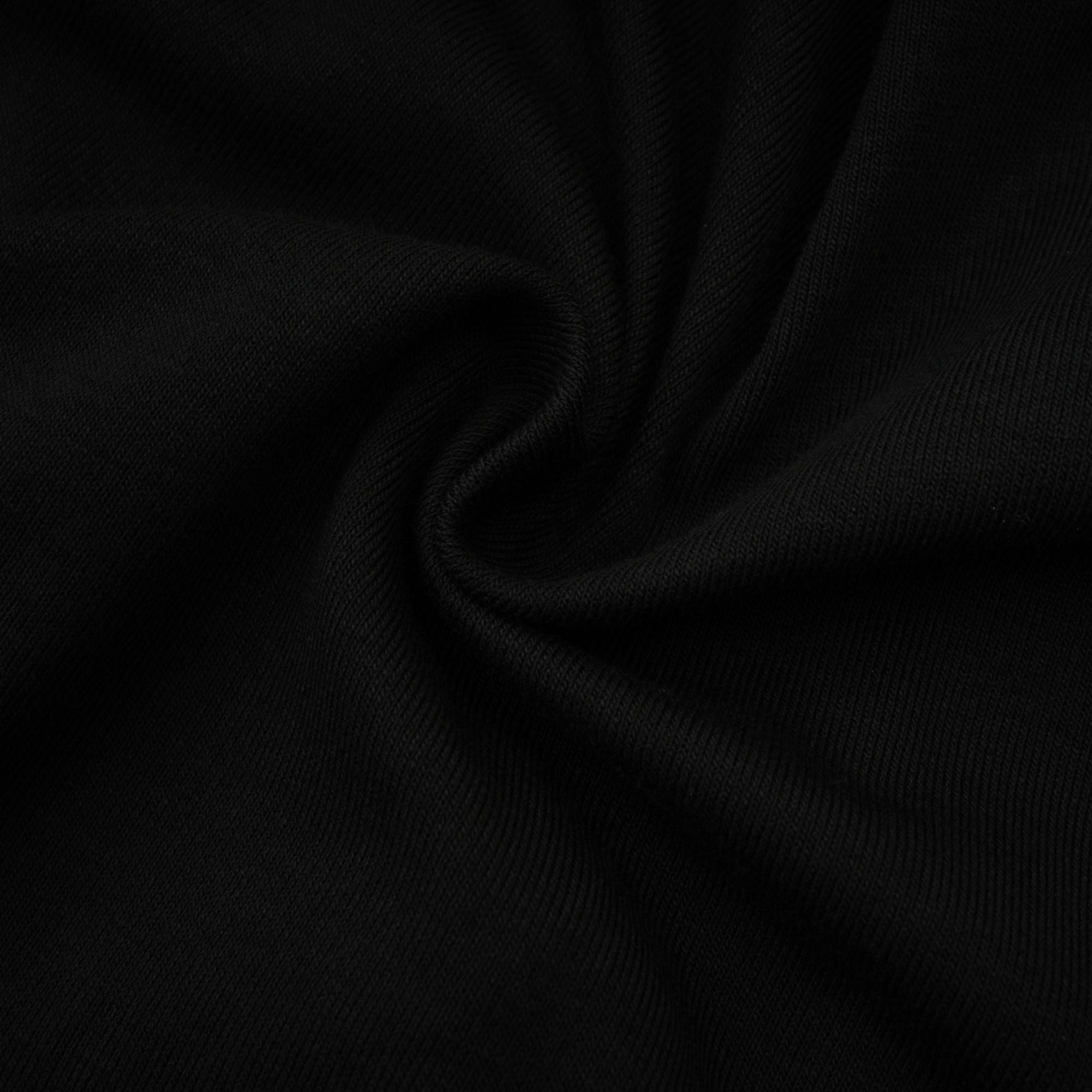 بلوزة أنايس السوداء المفتوحة من الأمام والمجمعة