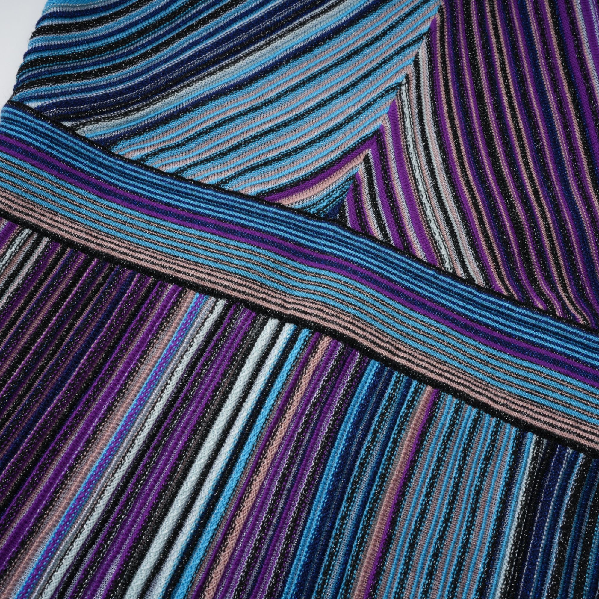 Mathilde metallic pleated midi dress in Blue