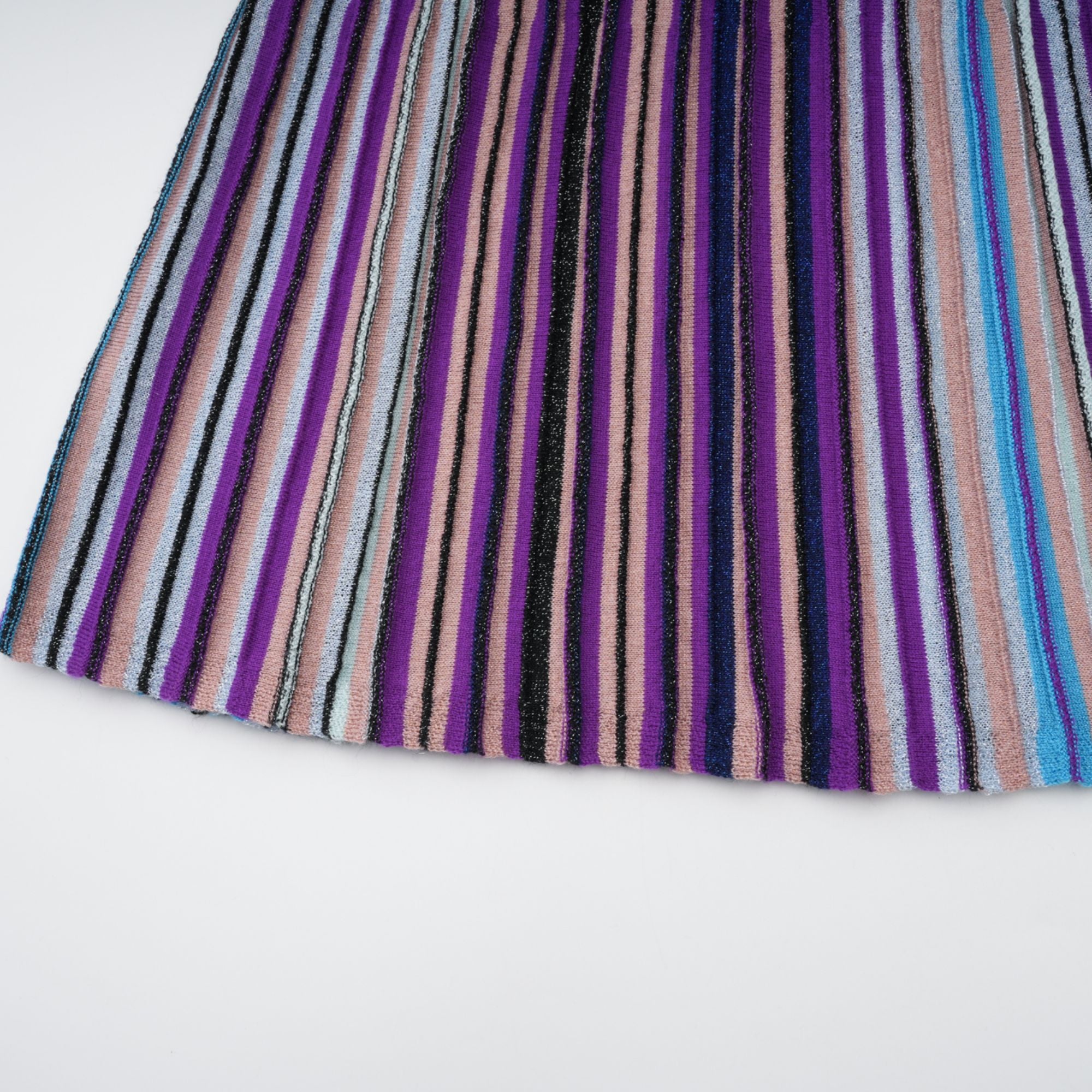 Mathilde metallic pleated midi dress in Blue