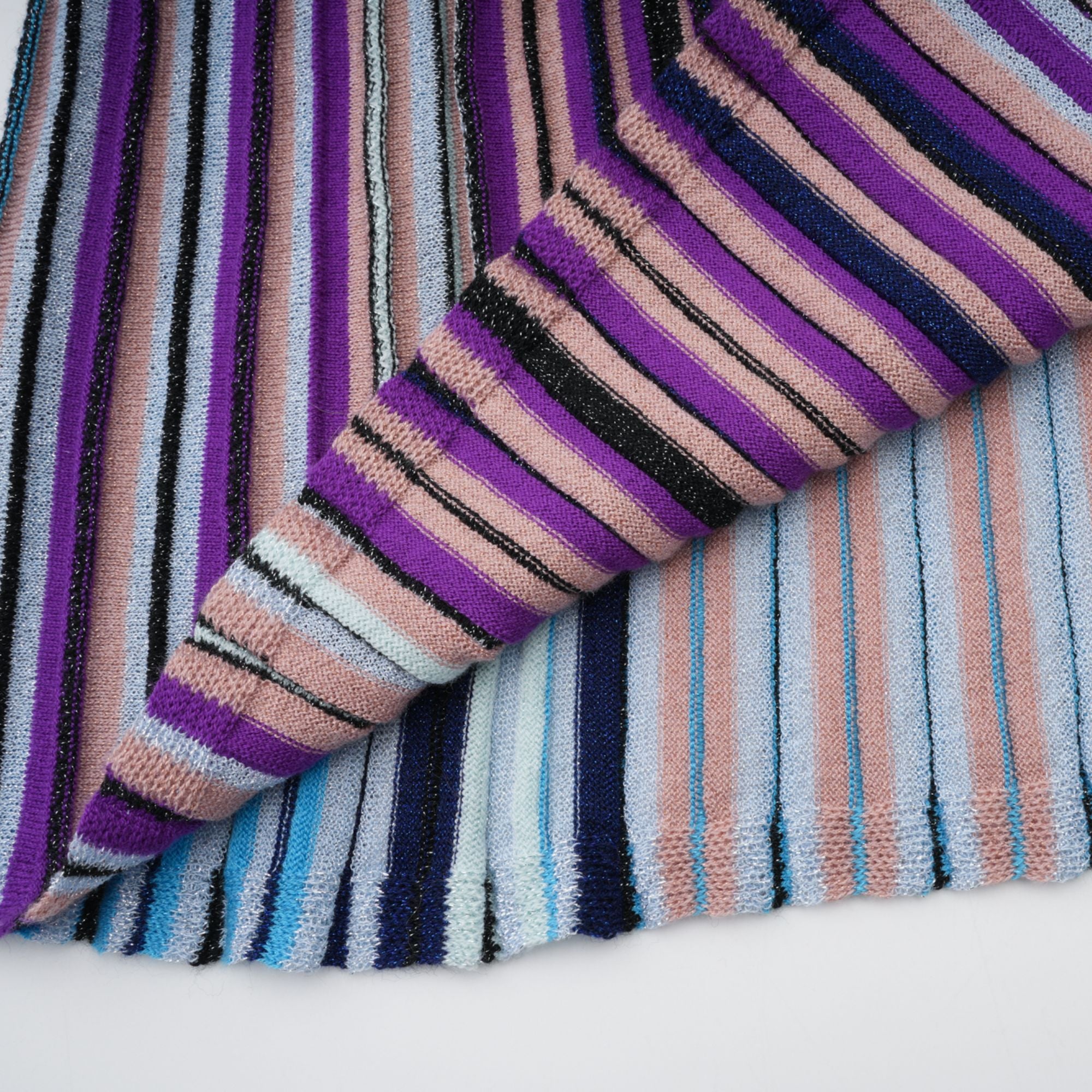 Mathilde metallic pleated midi dress in Blue