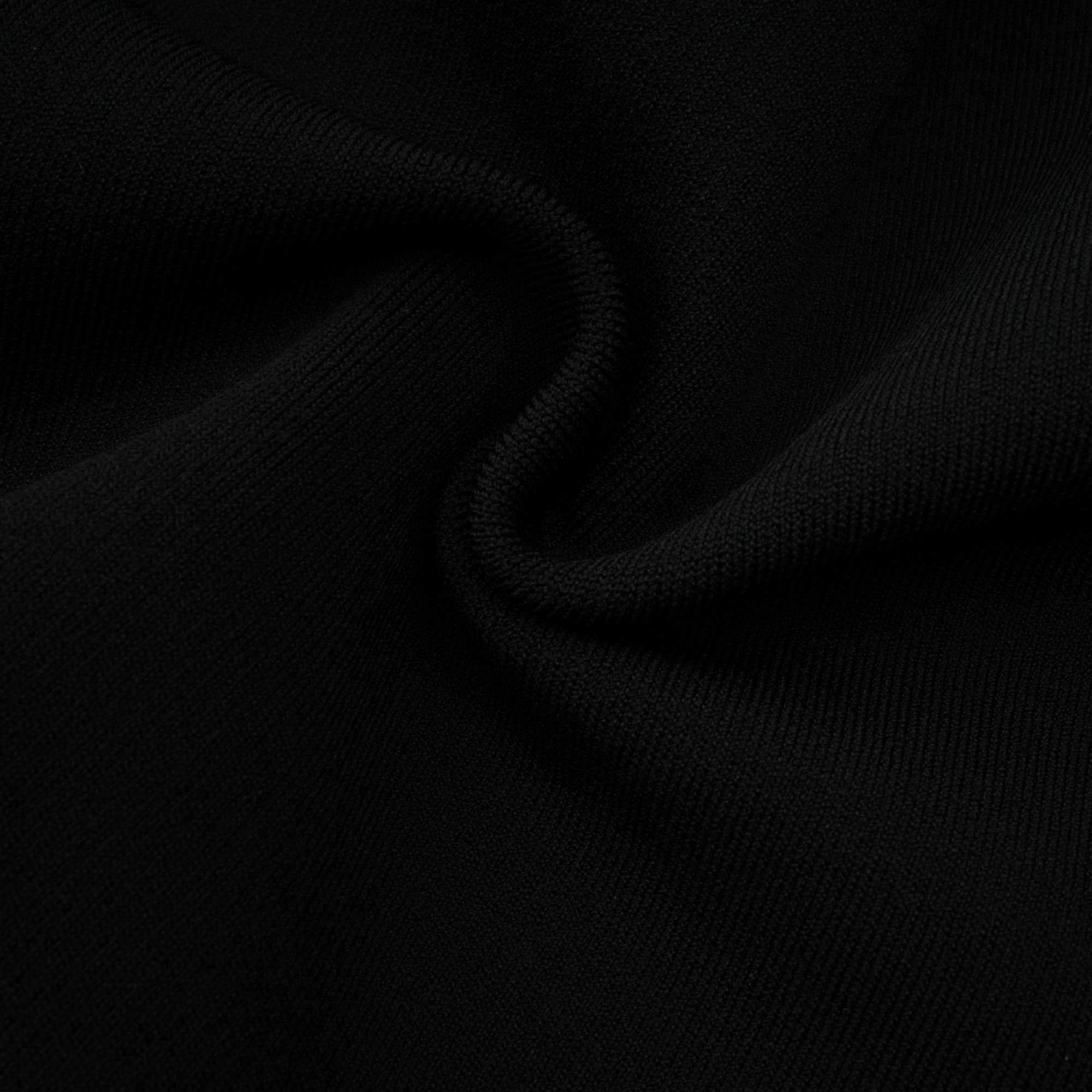 Angèle black off-shoulder knitted mini dress