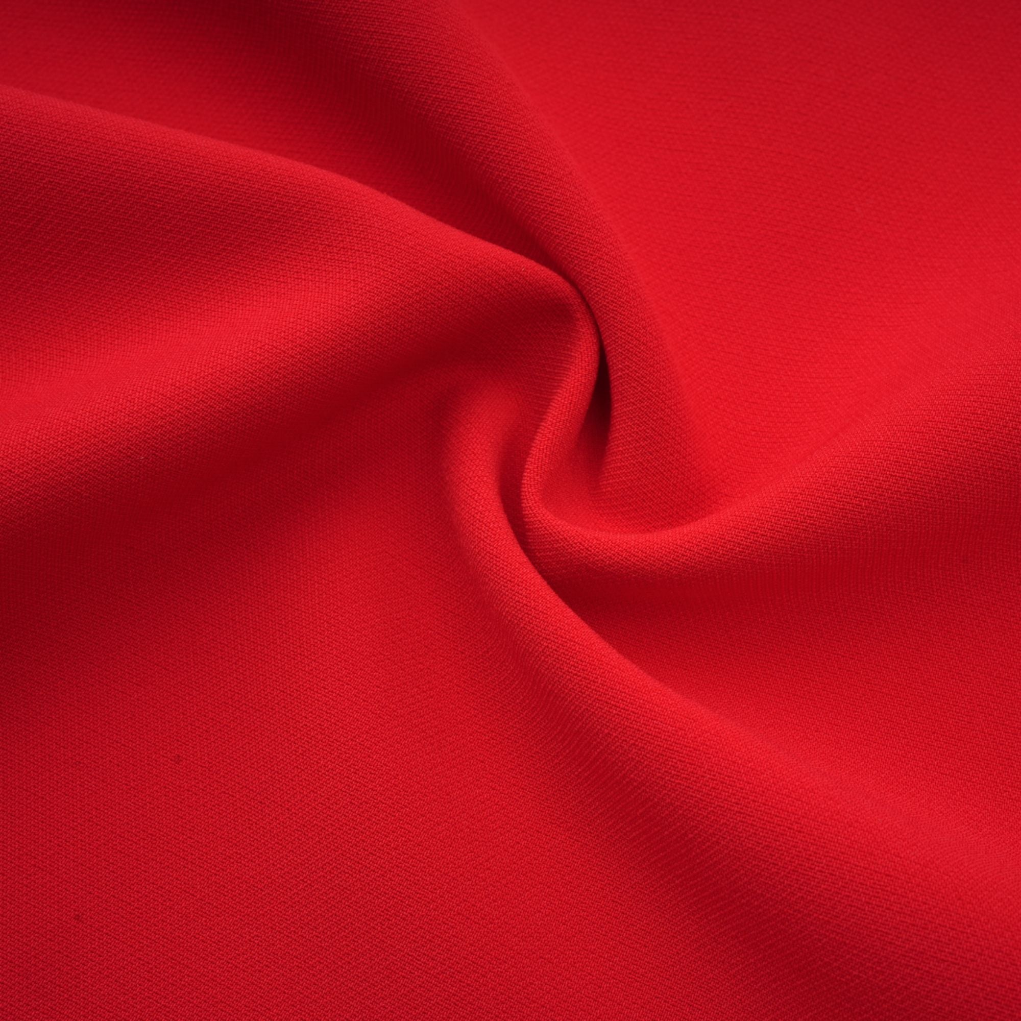 فستان أوريليا الأحمر بأكمام طويلة مع زخارف نباتية