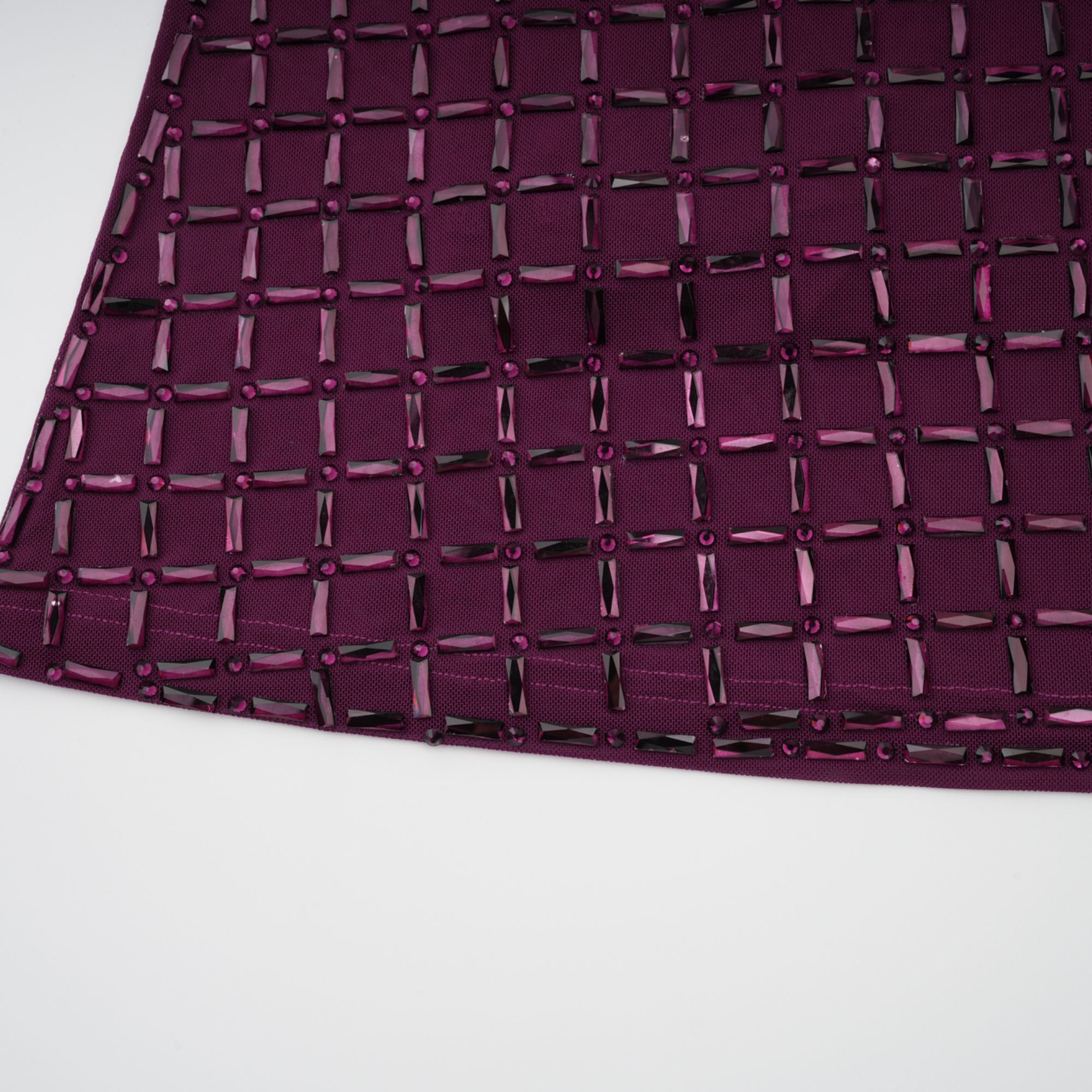 Térébenthine Lila Strass-Mesh-Maxikleid