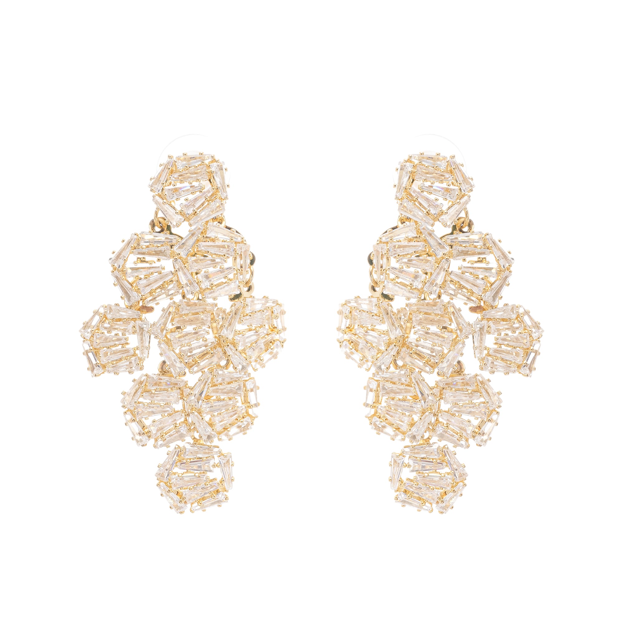 أقراط أريان الكريستالية الهندسية