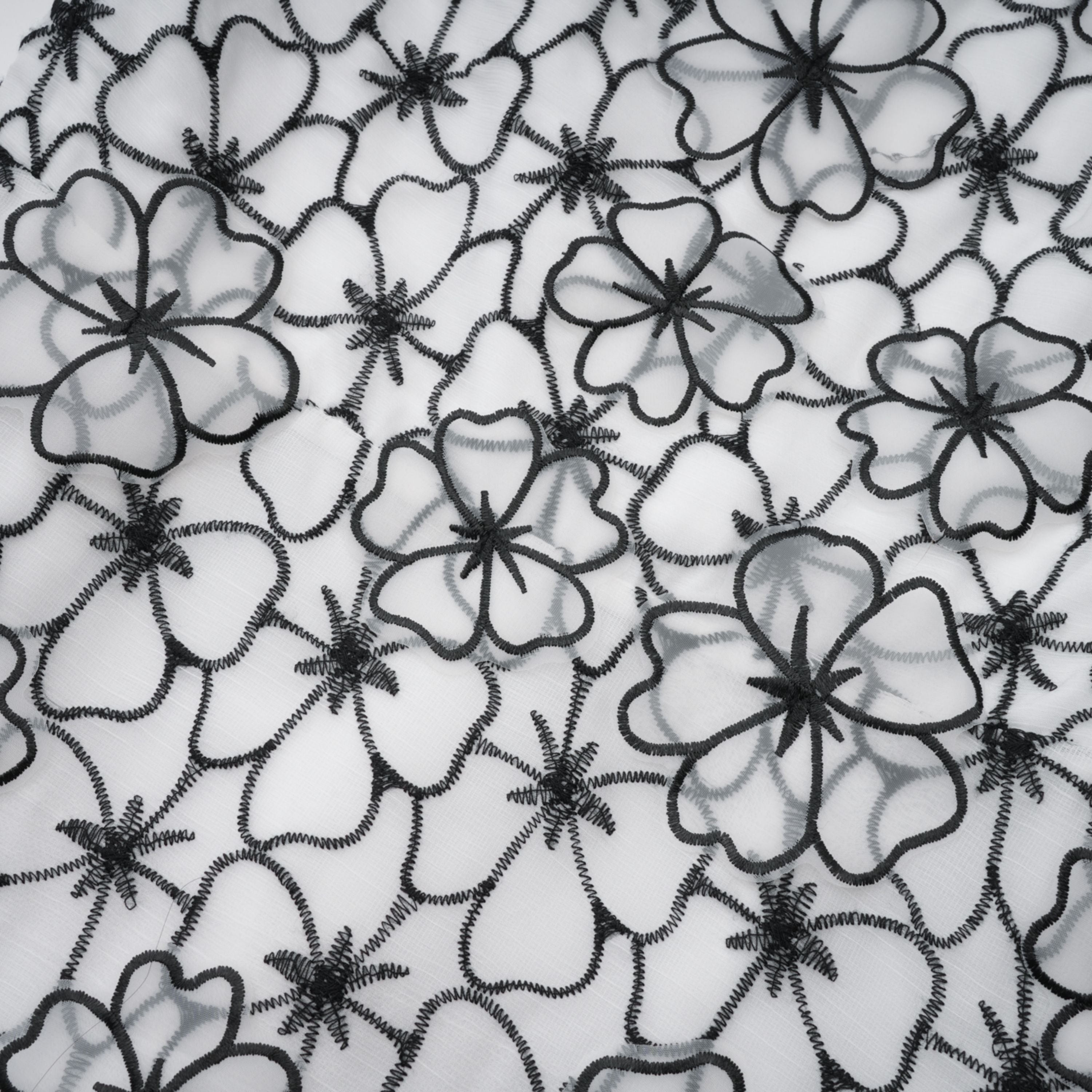 Yaelle White Floral Appliqué Tulle Midi Dress