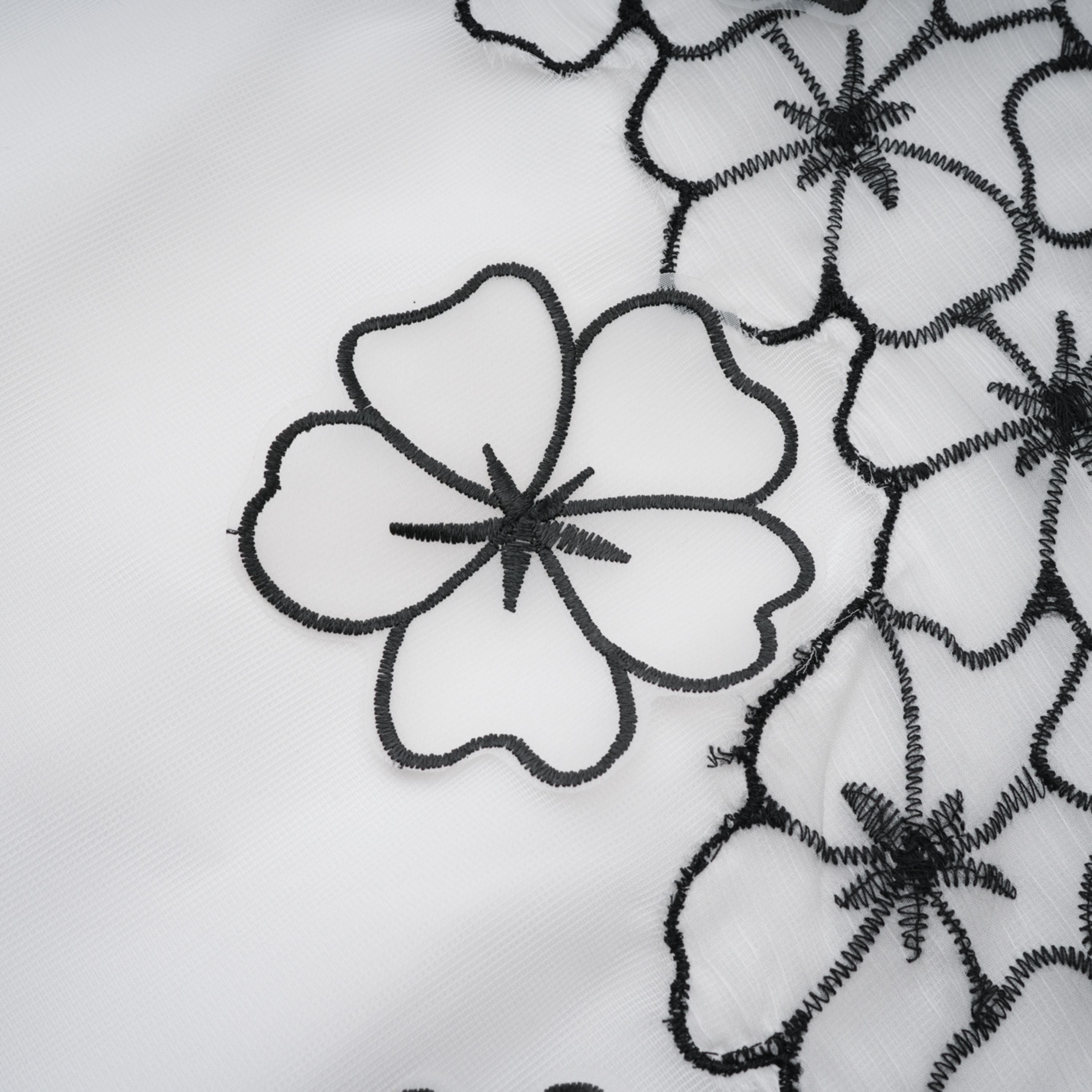 Yaelle White Floral Appliqué Tulle Midi Dress