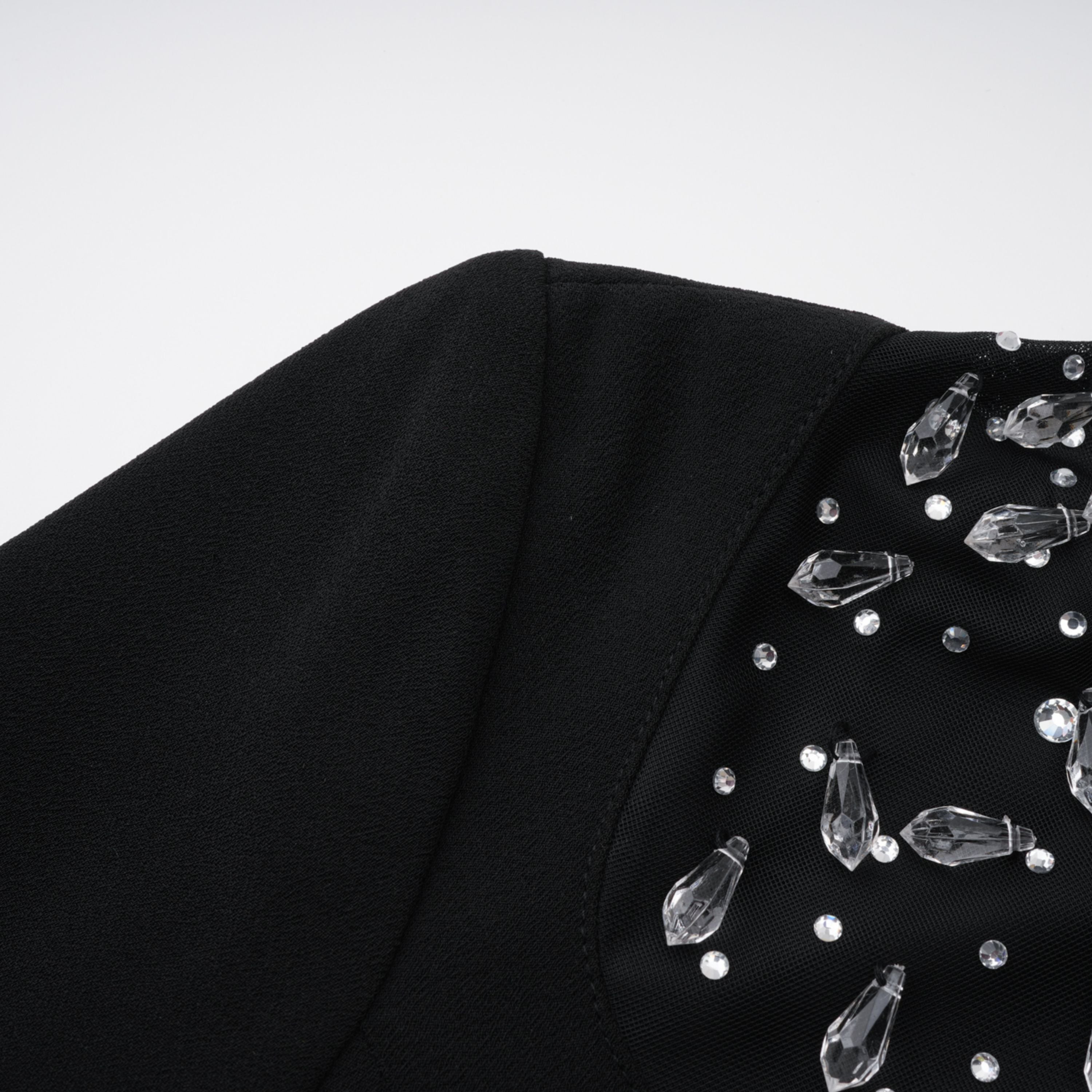 Oona Black Embellished Flared Maxi Gown