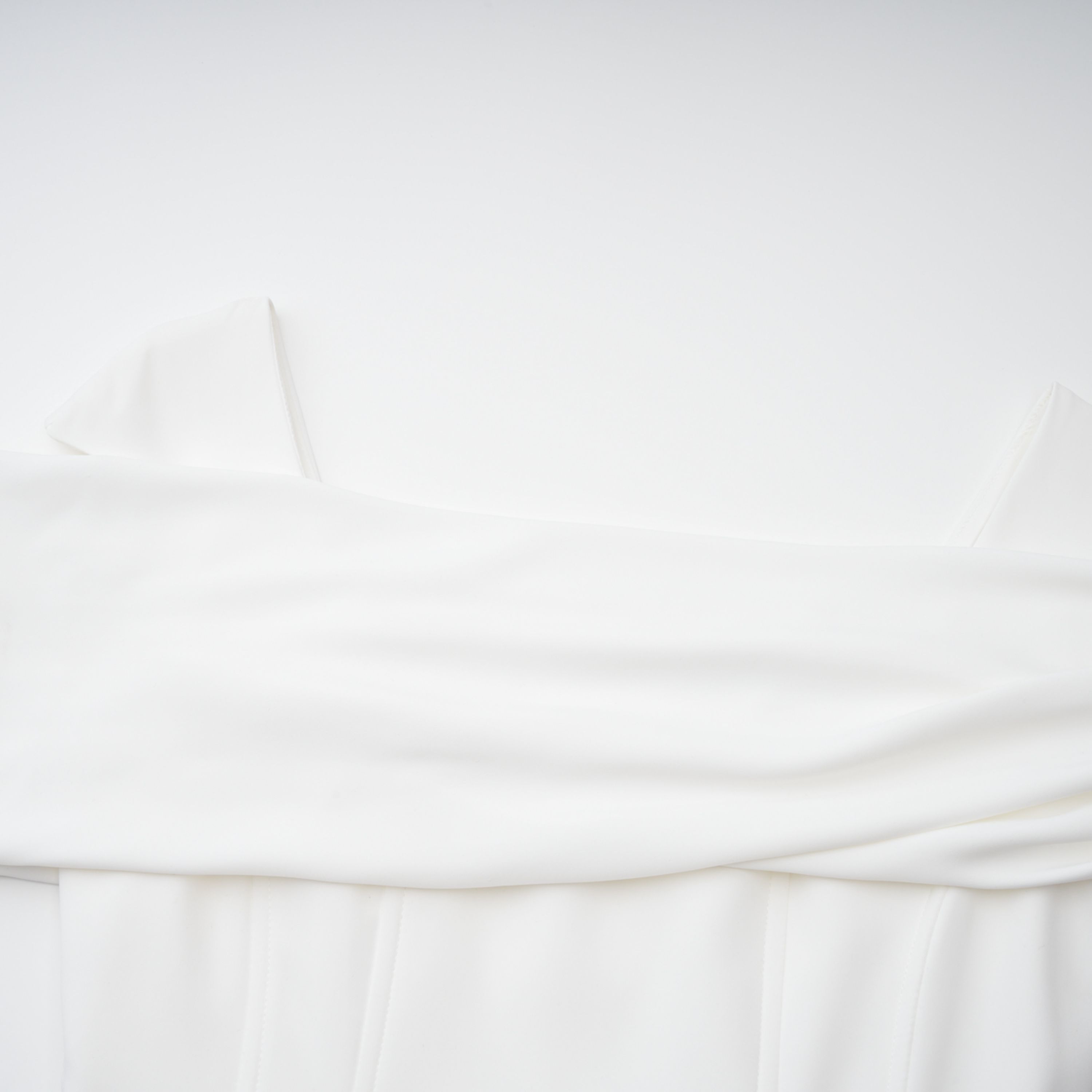 Solara White Draped Midi Dress