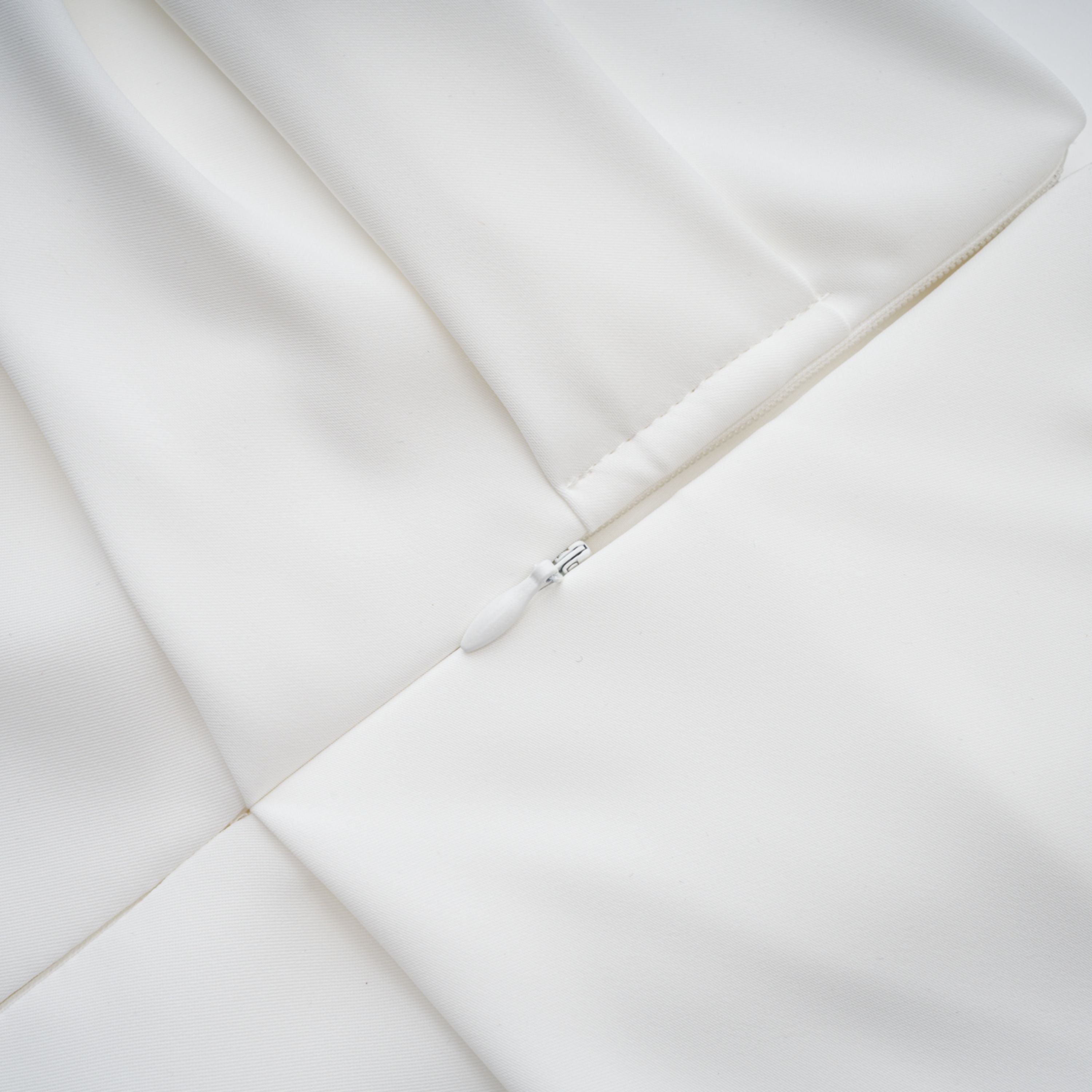 Solara White Draped Midi Dress