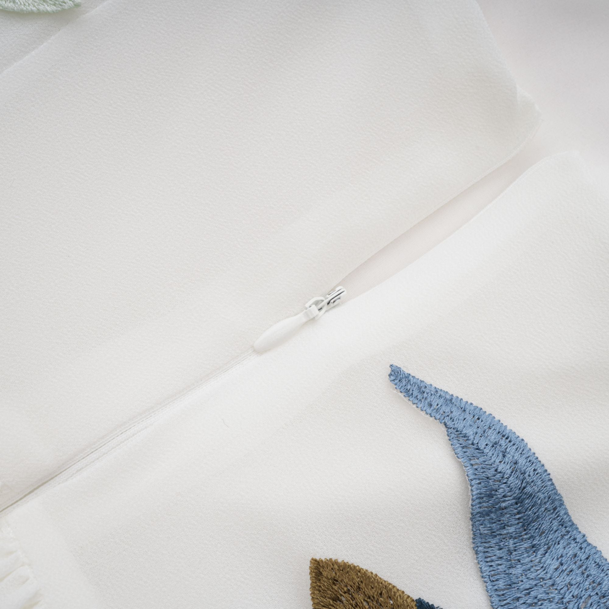 Josette floral-embroidered shirred maxi dress in White