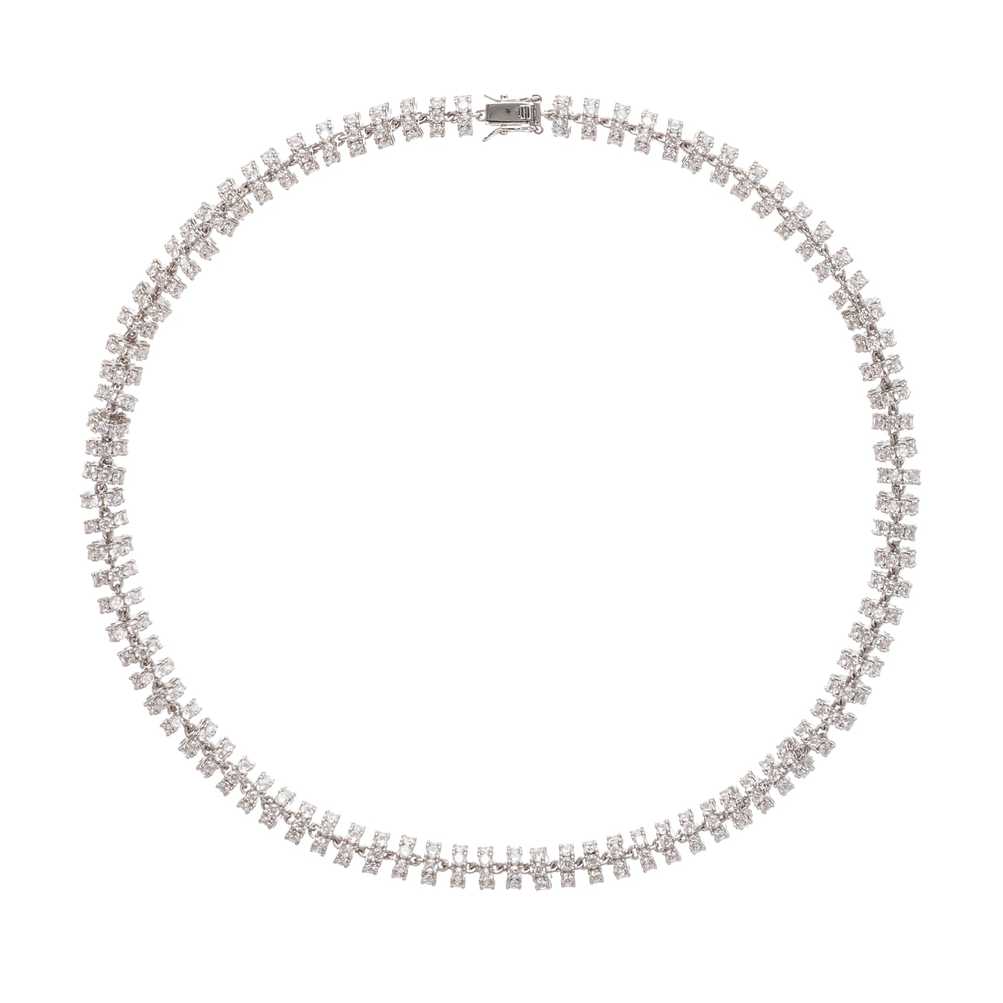 Sandrine Silver-Tone Crystal-Embellished Necklace