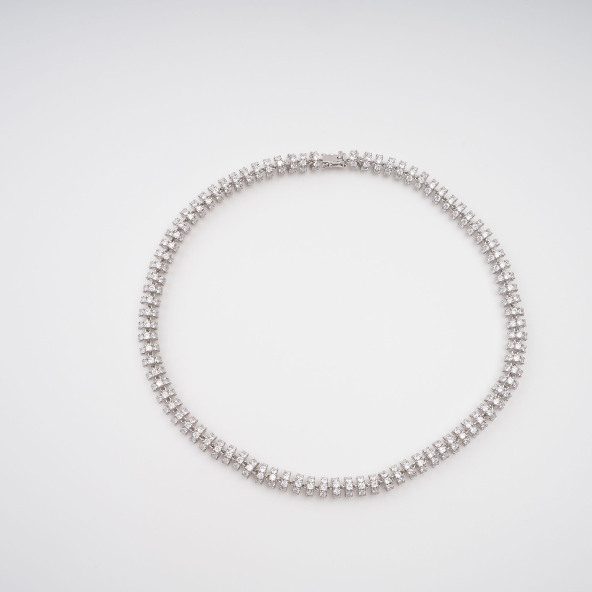 Sandrine Silver-Tone Crystal-Embellished Necklace