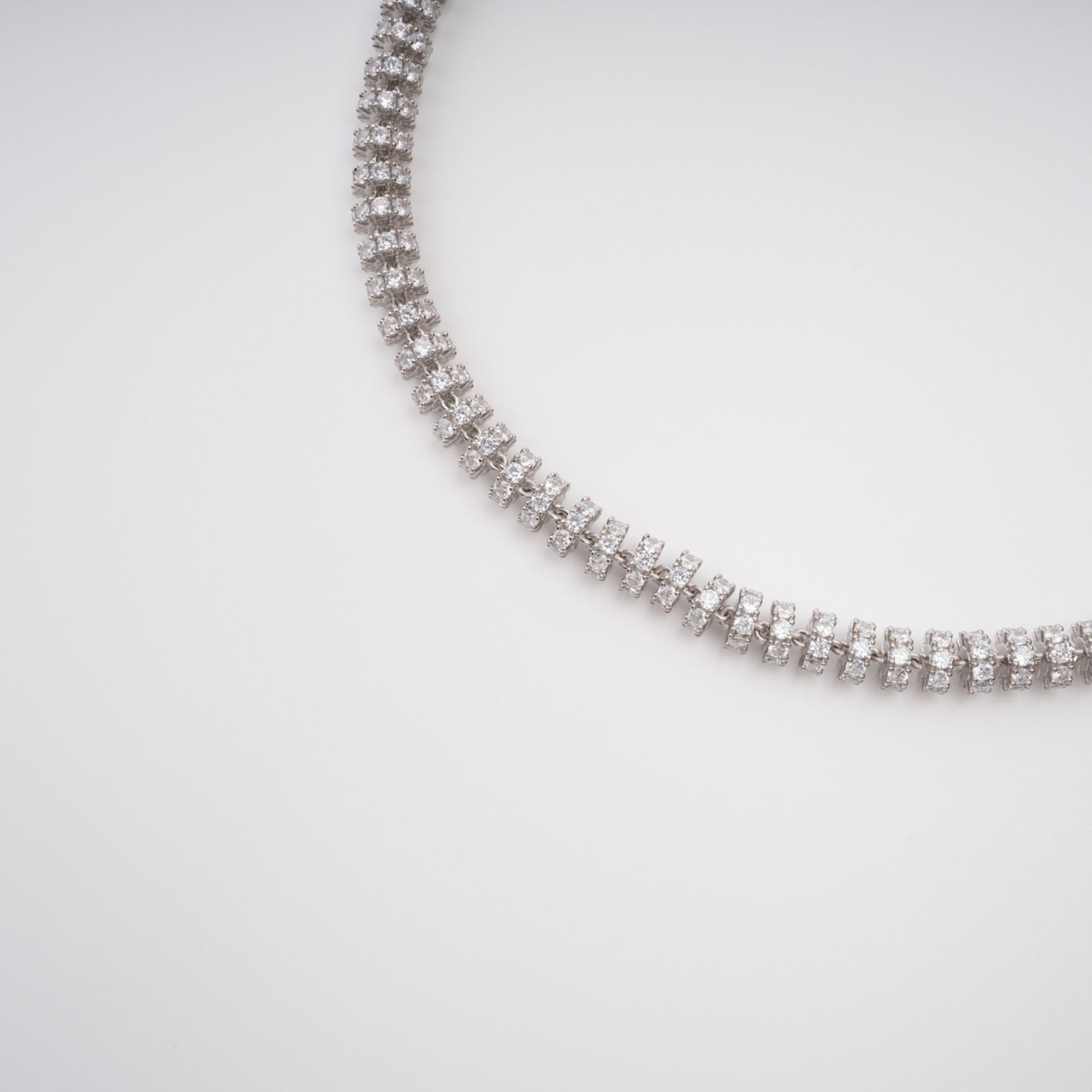 Sandrine Silver-Tone Crystal-Embellished Necklace