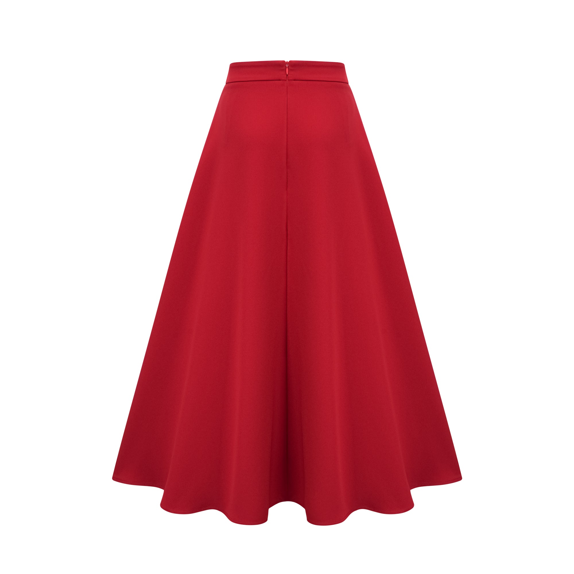 طقم بلوزة وتنورة متطابقة باللون الأحمر من كوليت