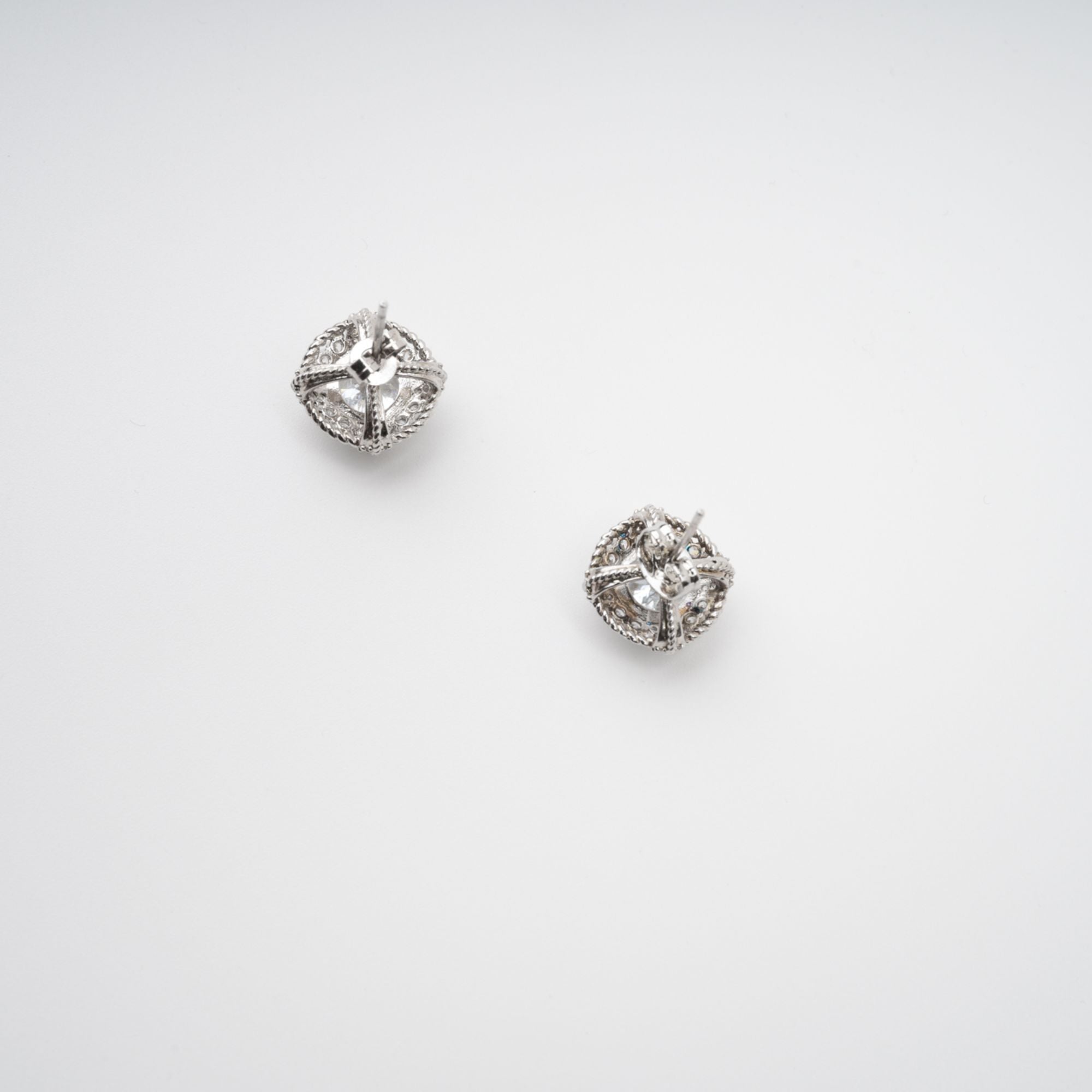 Blanche White Crystal Embellished Earrings