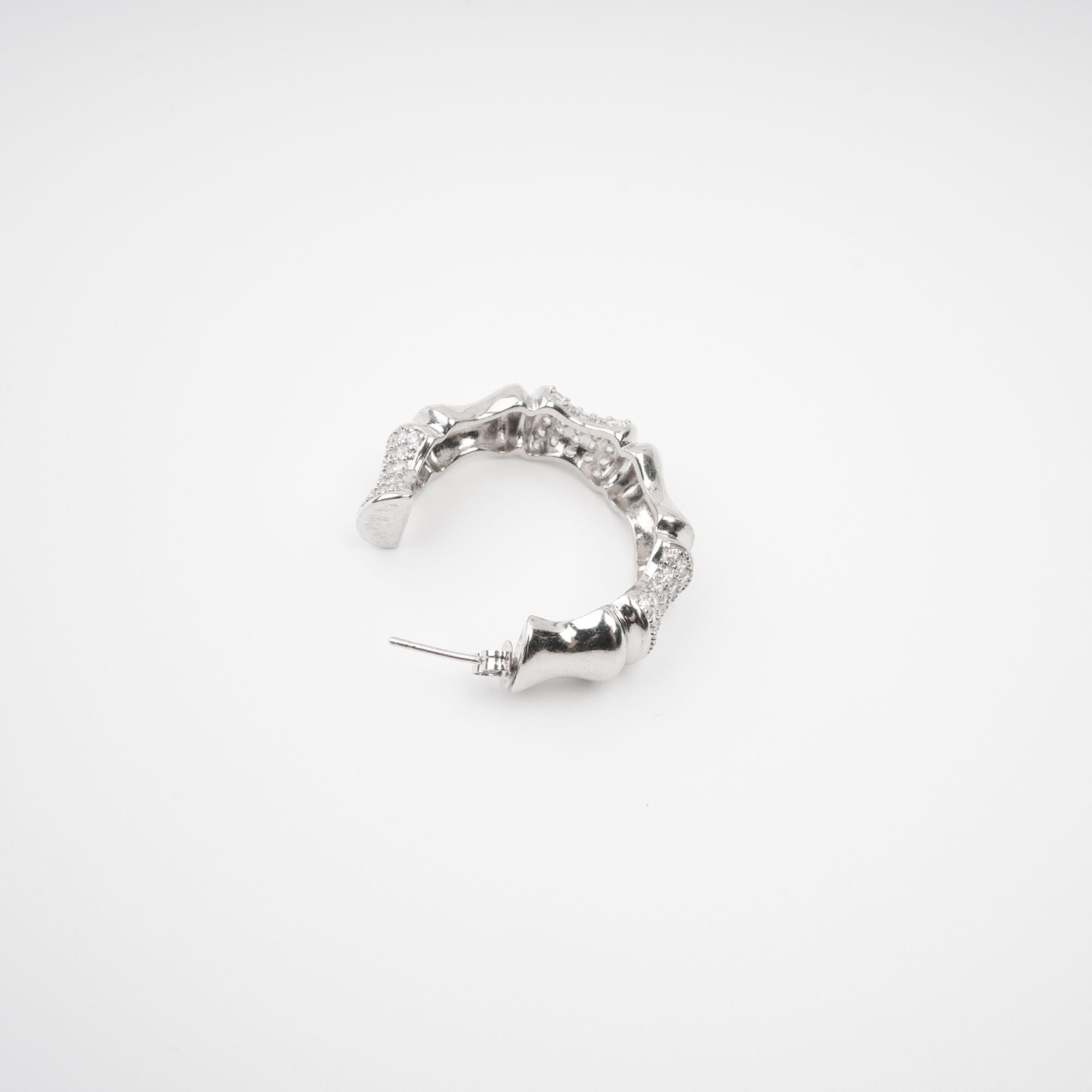 Léa Silver Tone Crystal Embellished Earrings