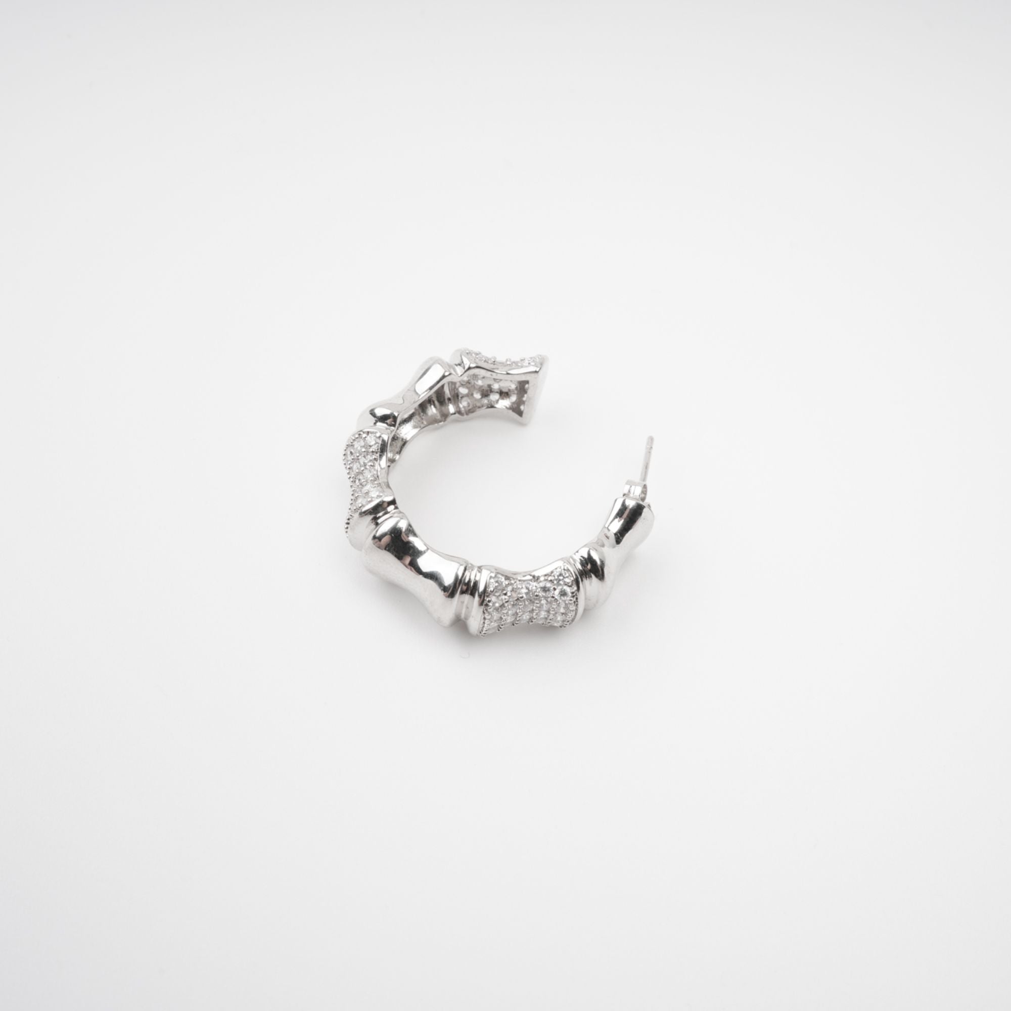 Léa Silver Tone Crystal Embellished Earrings