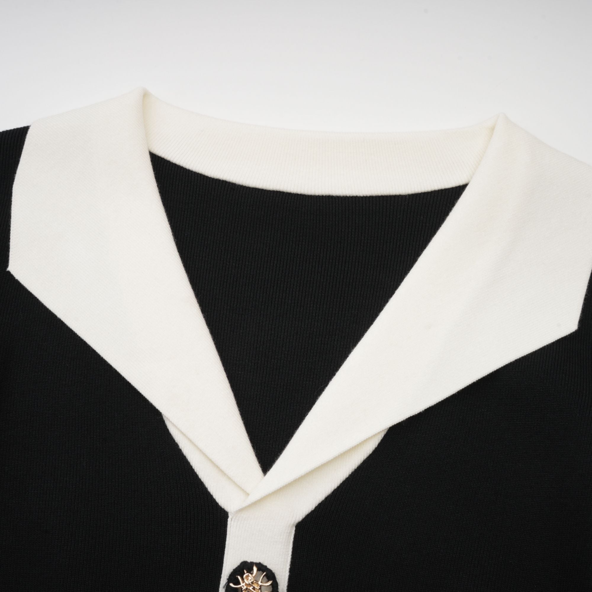 Charlotte wool color-blocked ribbed-knit mini dress