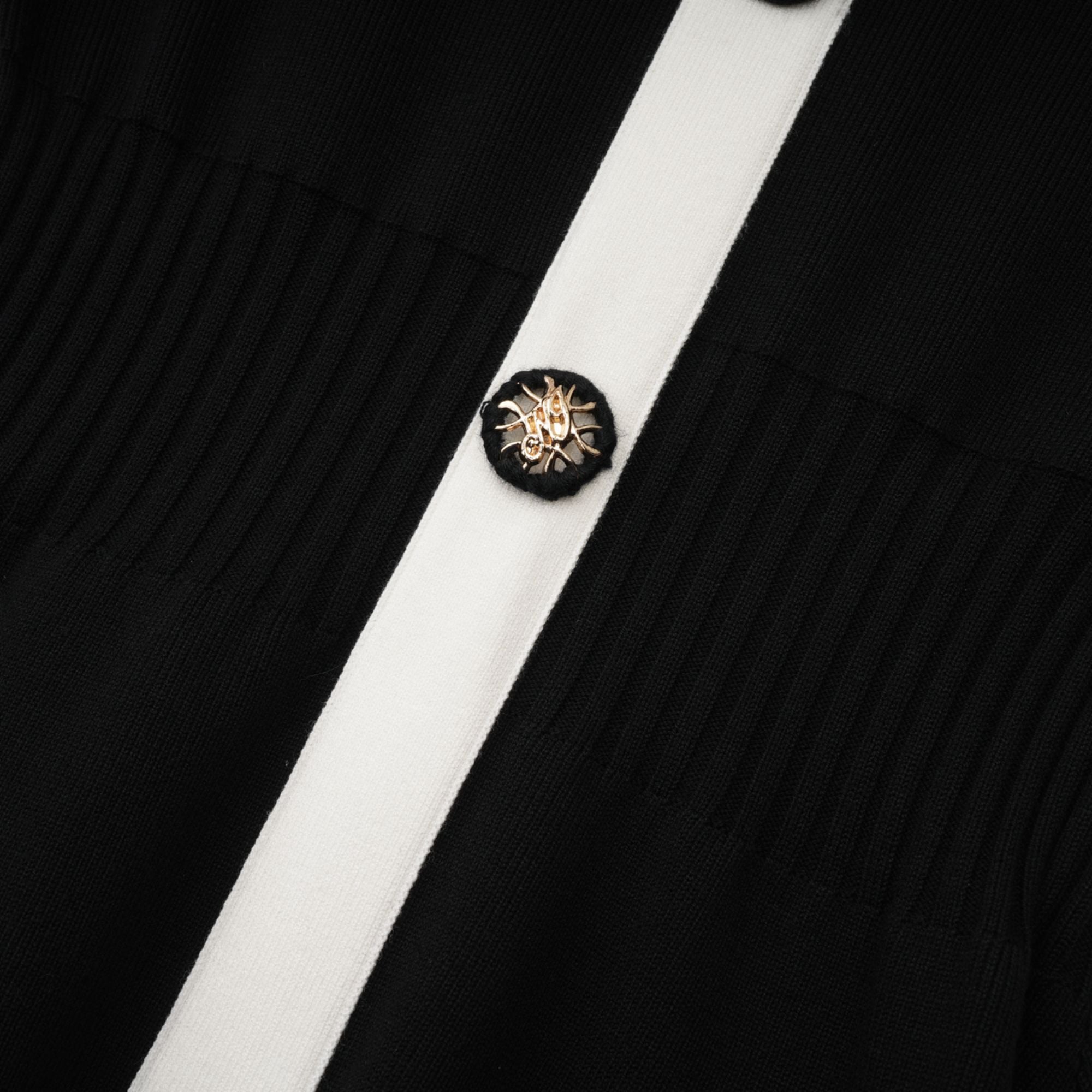 Charlotte wool color-blocked ribbed-knit mini dress