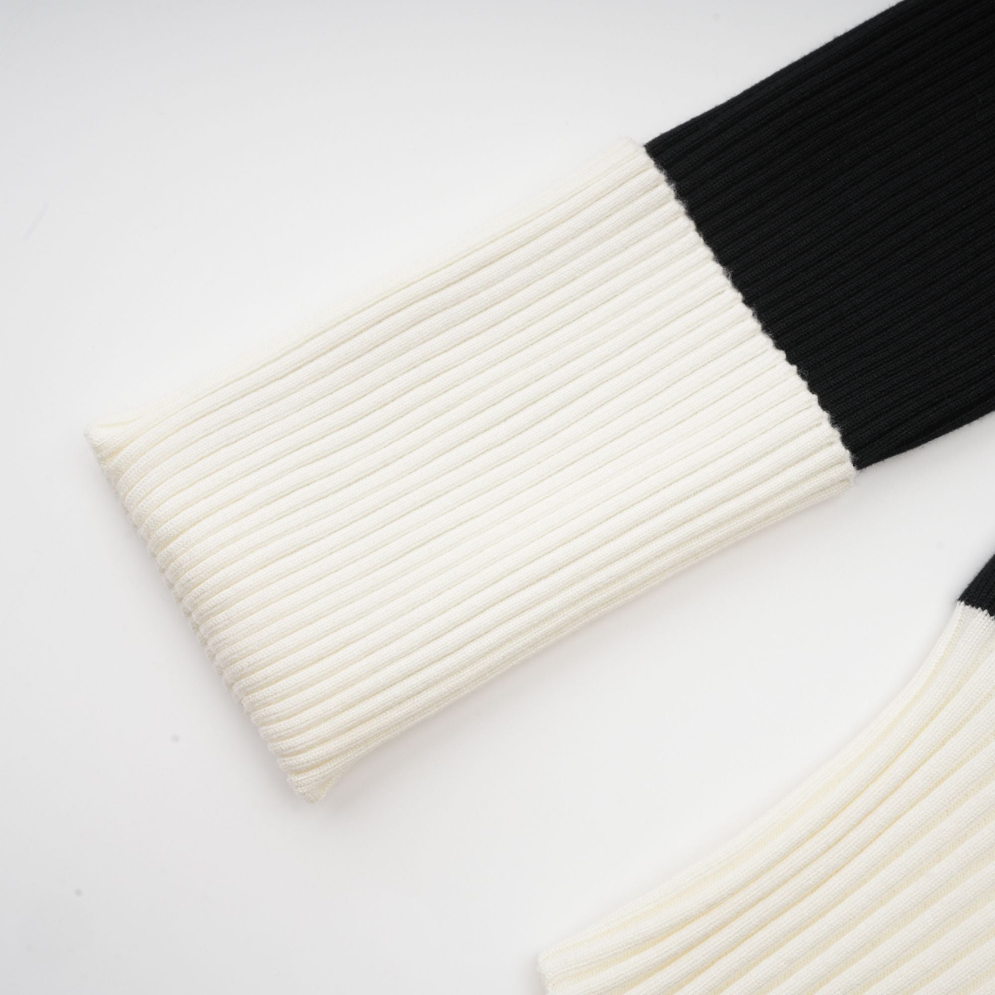 Charlotte wool color-blocked ribbed-knit mini dress