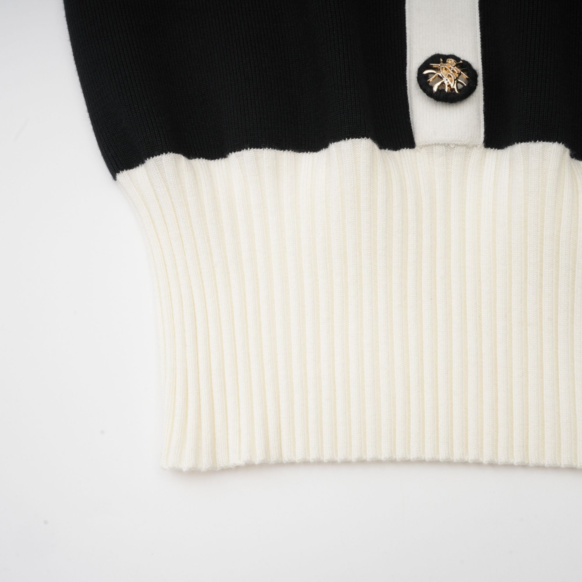 Charlotte wool color-blocked ribbed-knit mini dress