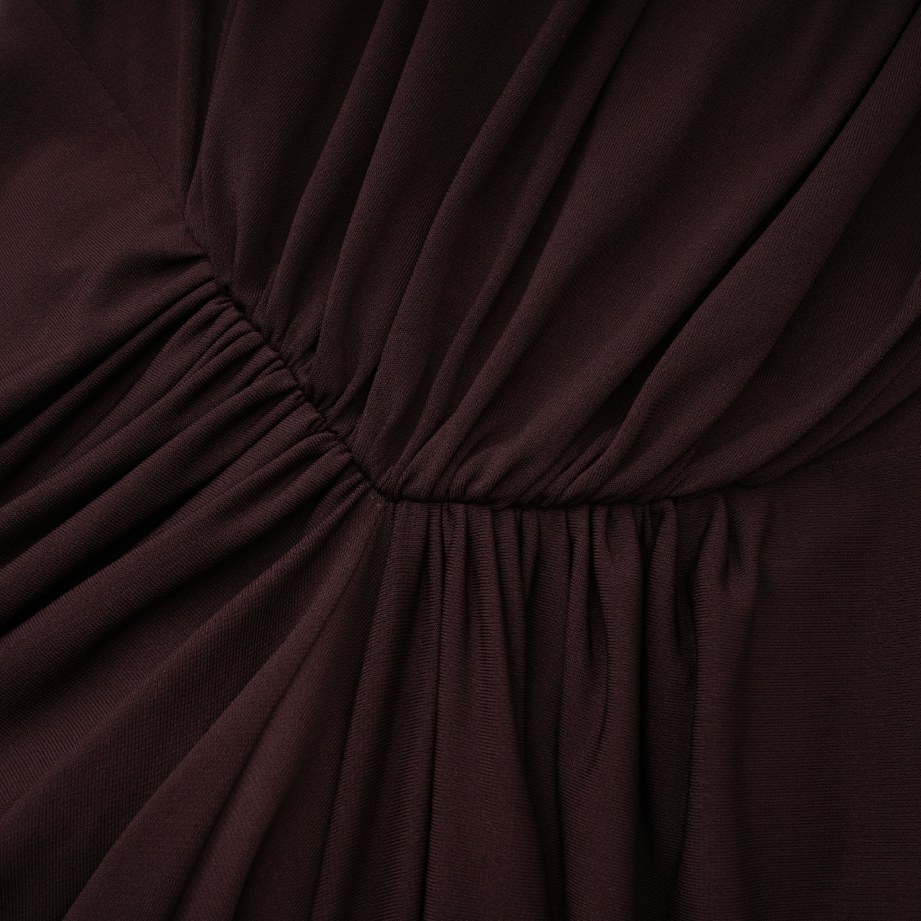 Honoria Chocolate Brown Off Shoulder Maxi Dress