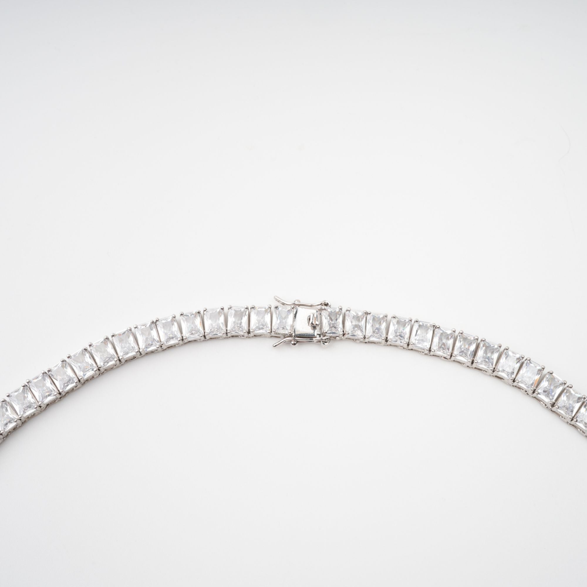 Florence Silver Tone Crystal Embellished Necklace