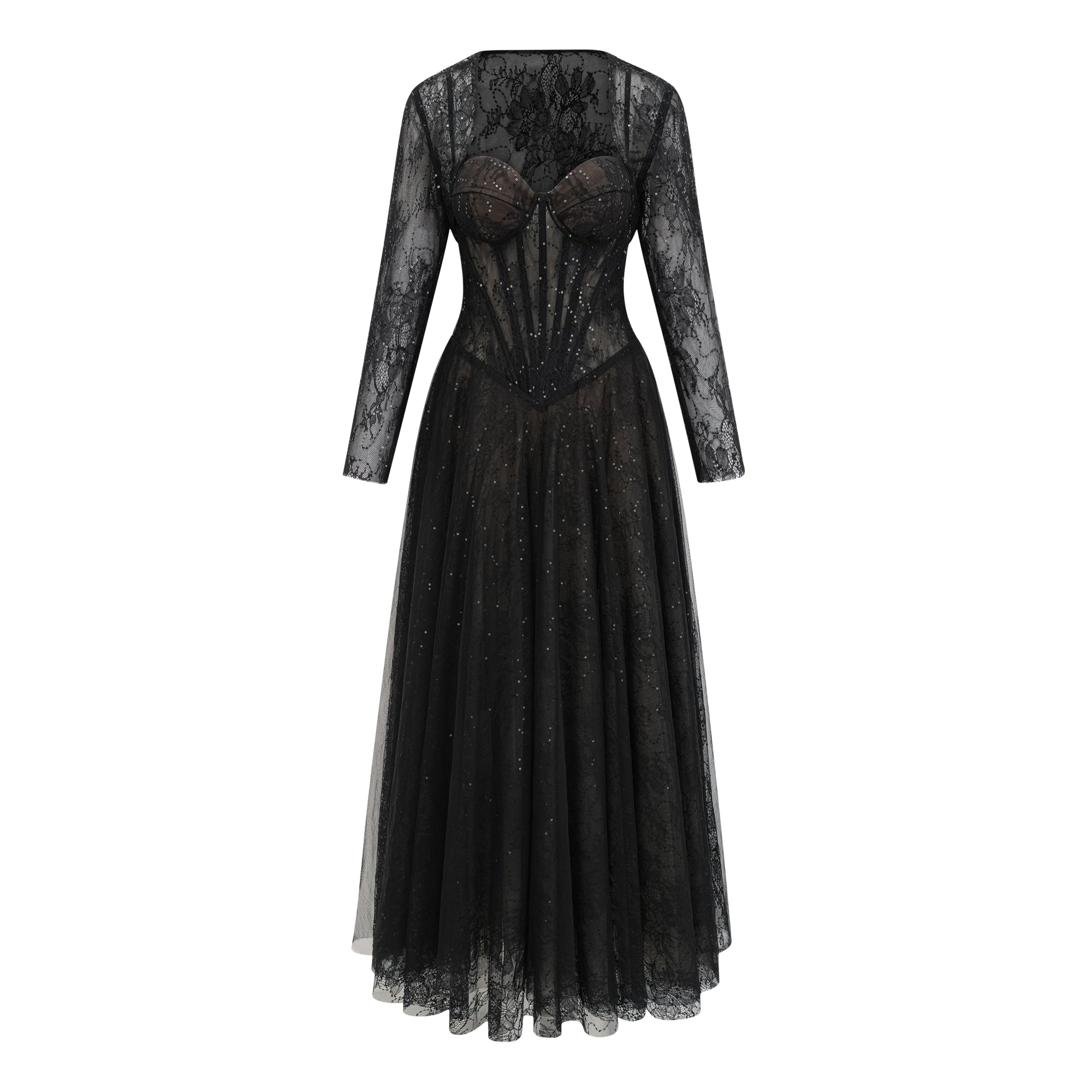 Celina Lace Corset Maxi Gown