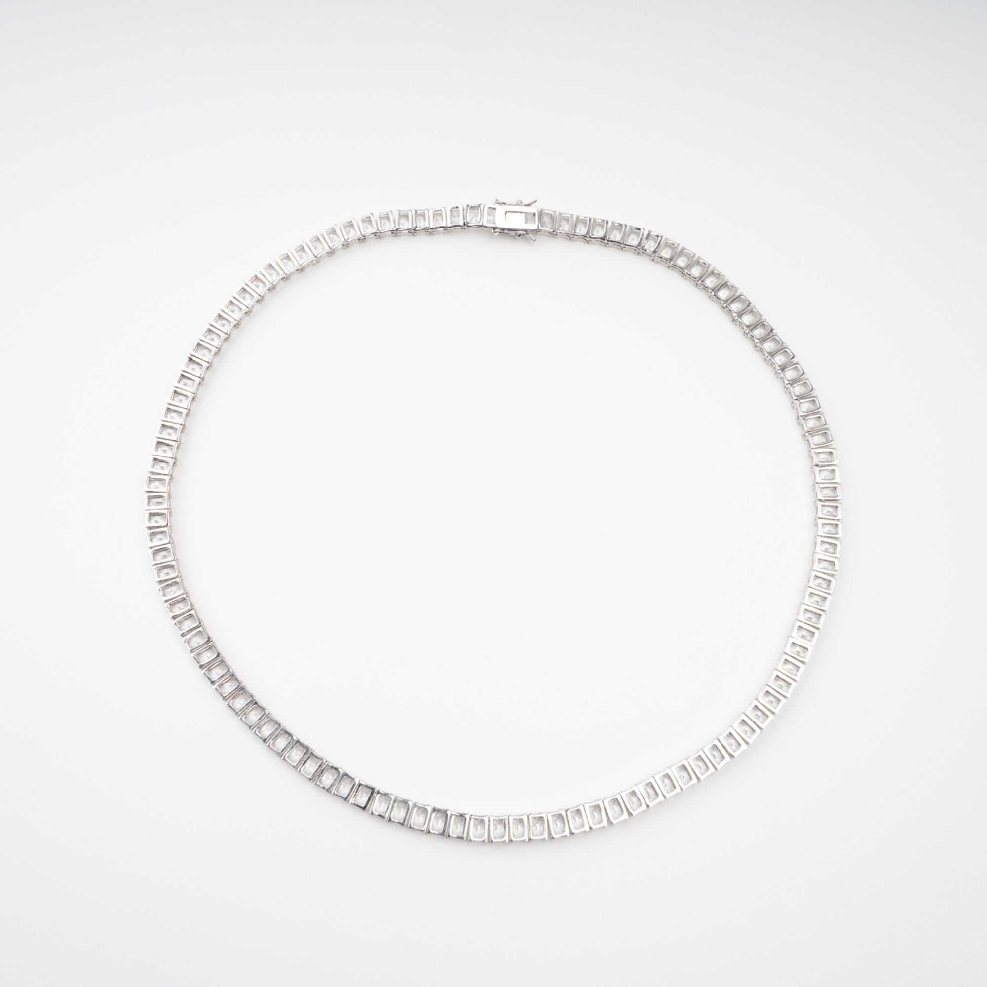 Florence Silver Tone Crystal Embellished Necklace