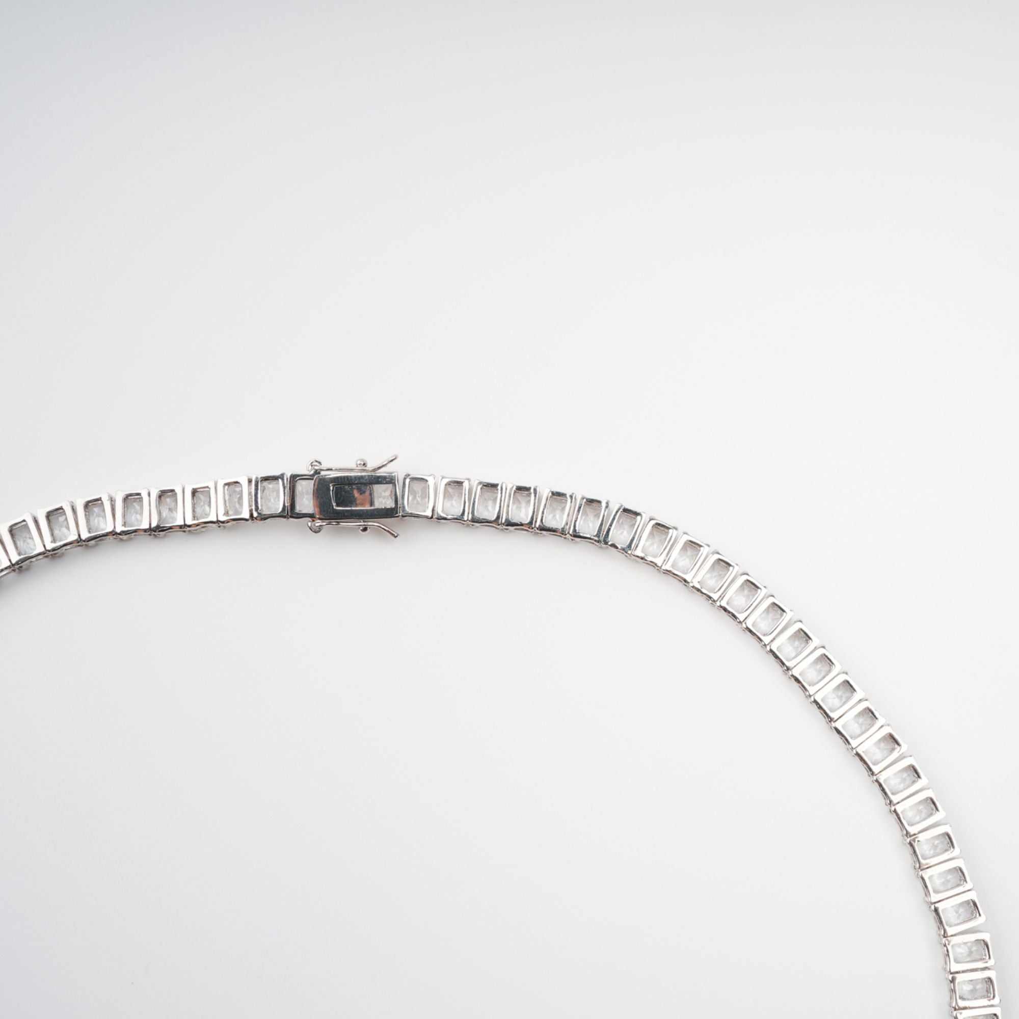 Florence Silver Tone Crystal Embellished Necklace