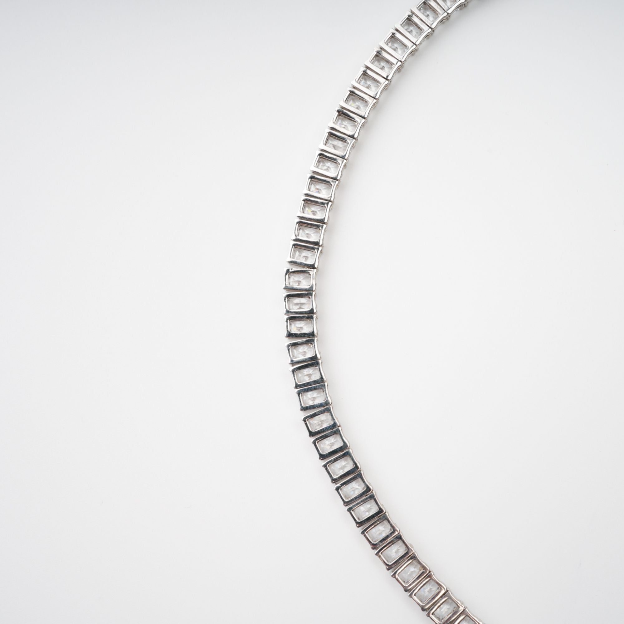 Florence Silver Tone Crystal Embellished Necklace