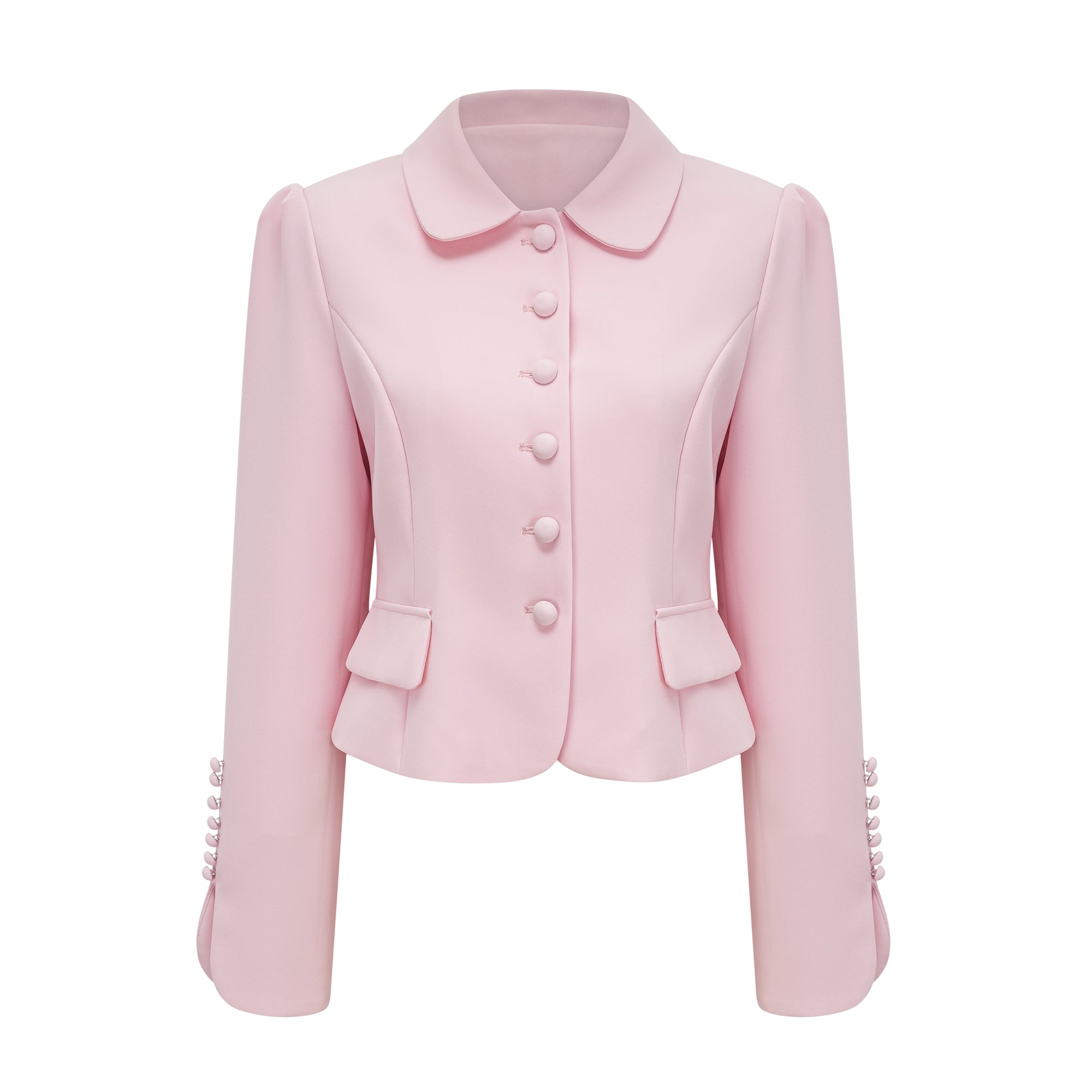 Eira Pink Peter Pan Collar Jacket & Skirt Set