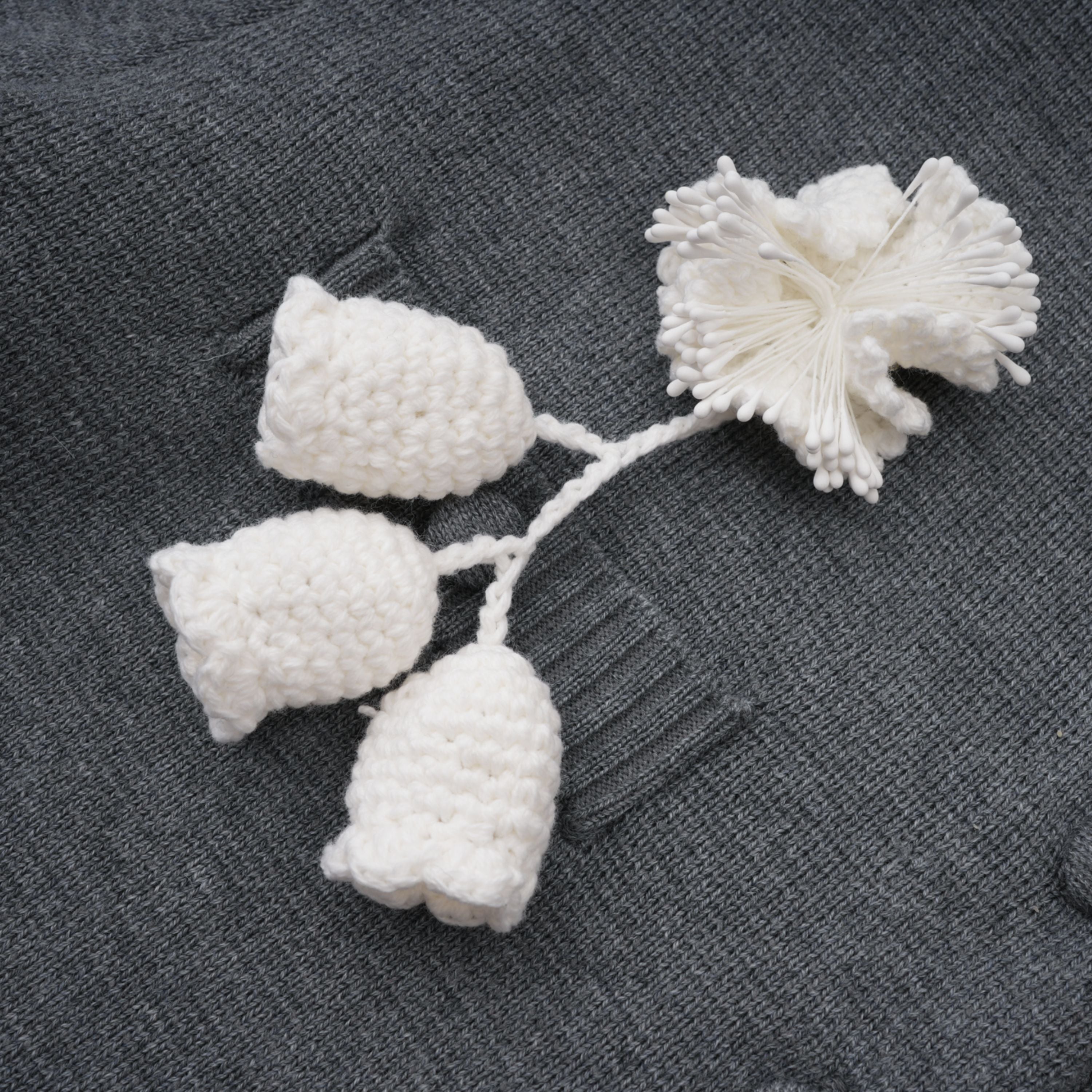 كارديجان ليزيت رمادي ثلاثي الأبعاد محبوك