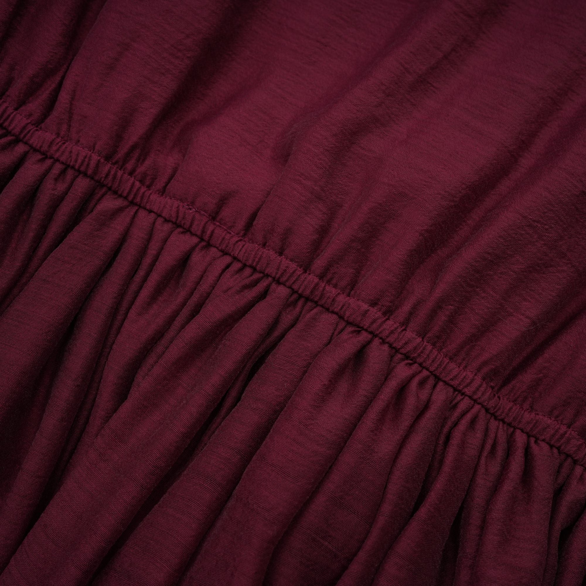 Élodie tiered flared mini dress in Red