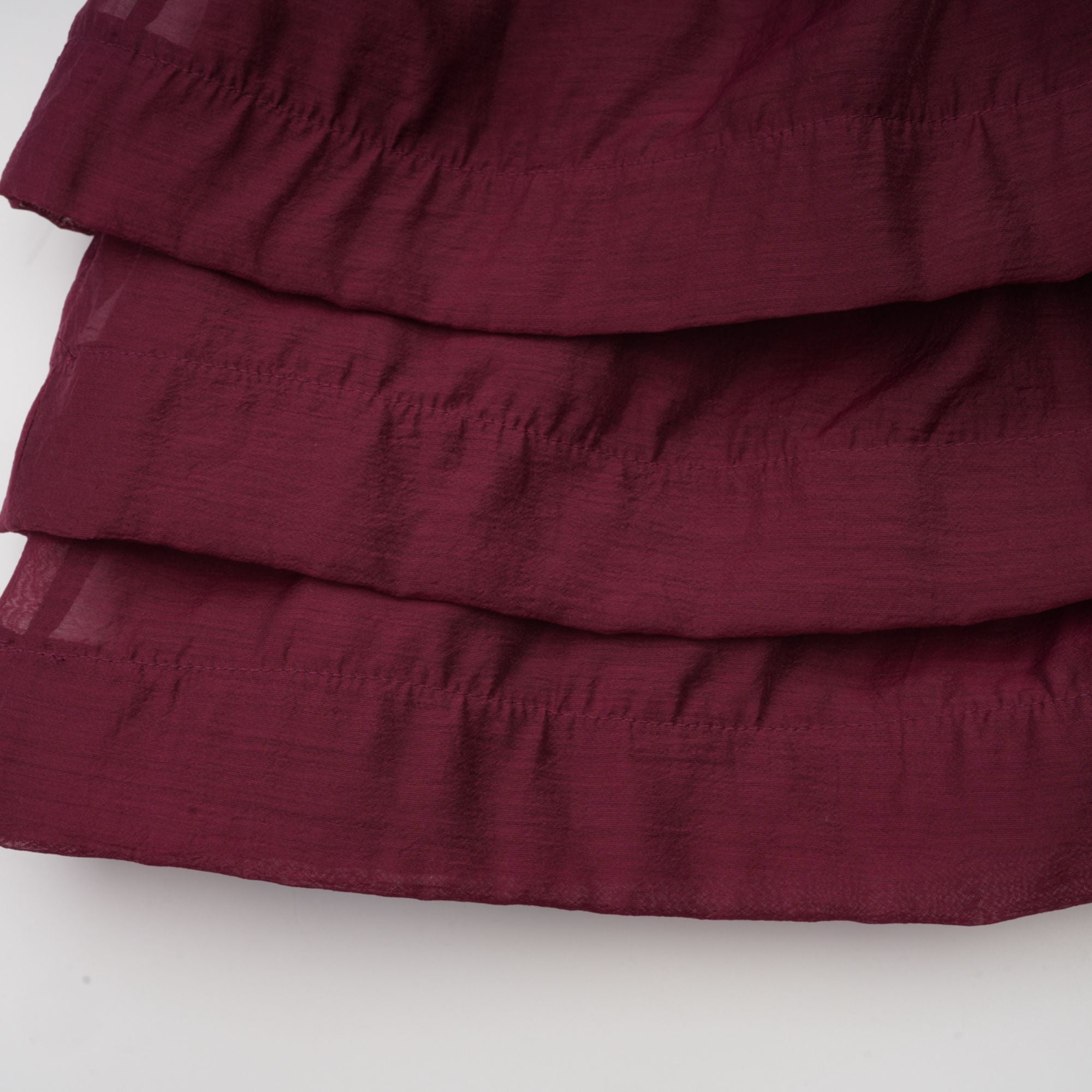 Élodie tiered flared mini dress in Red