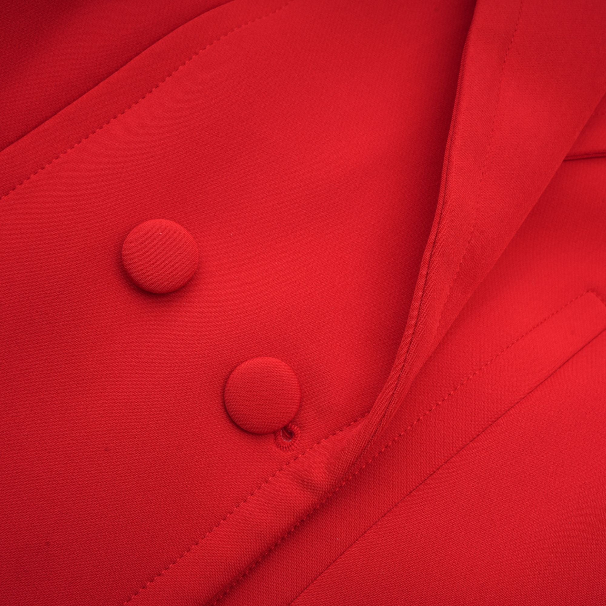 سترة كولين الحمراء ذات الصدر المزدوج على شكل الساعة الرملية