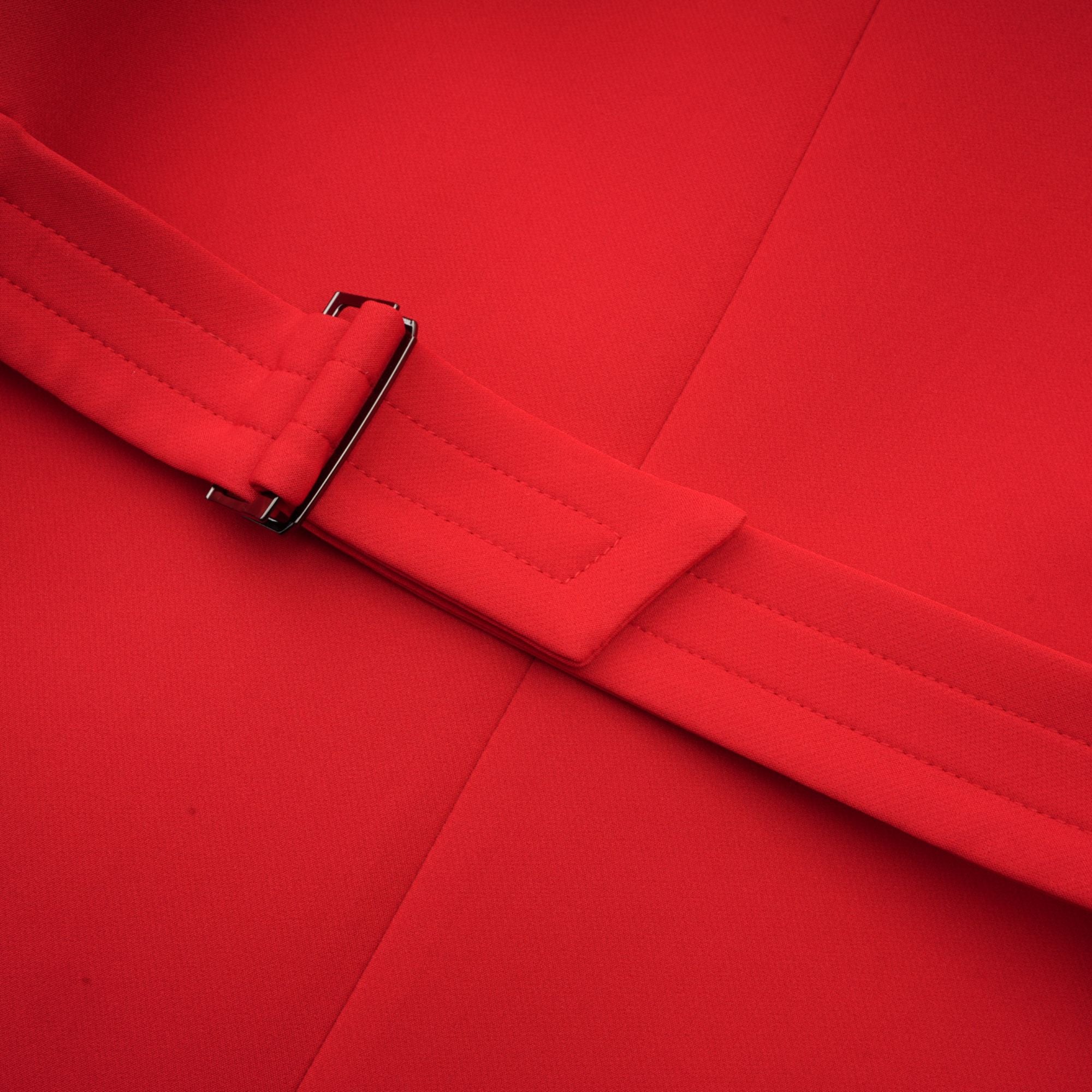 سترة كولين الحمراء ذات الصدر المزدوج على شكل الساعة الرملية